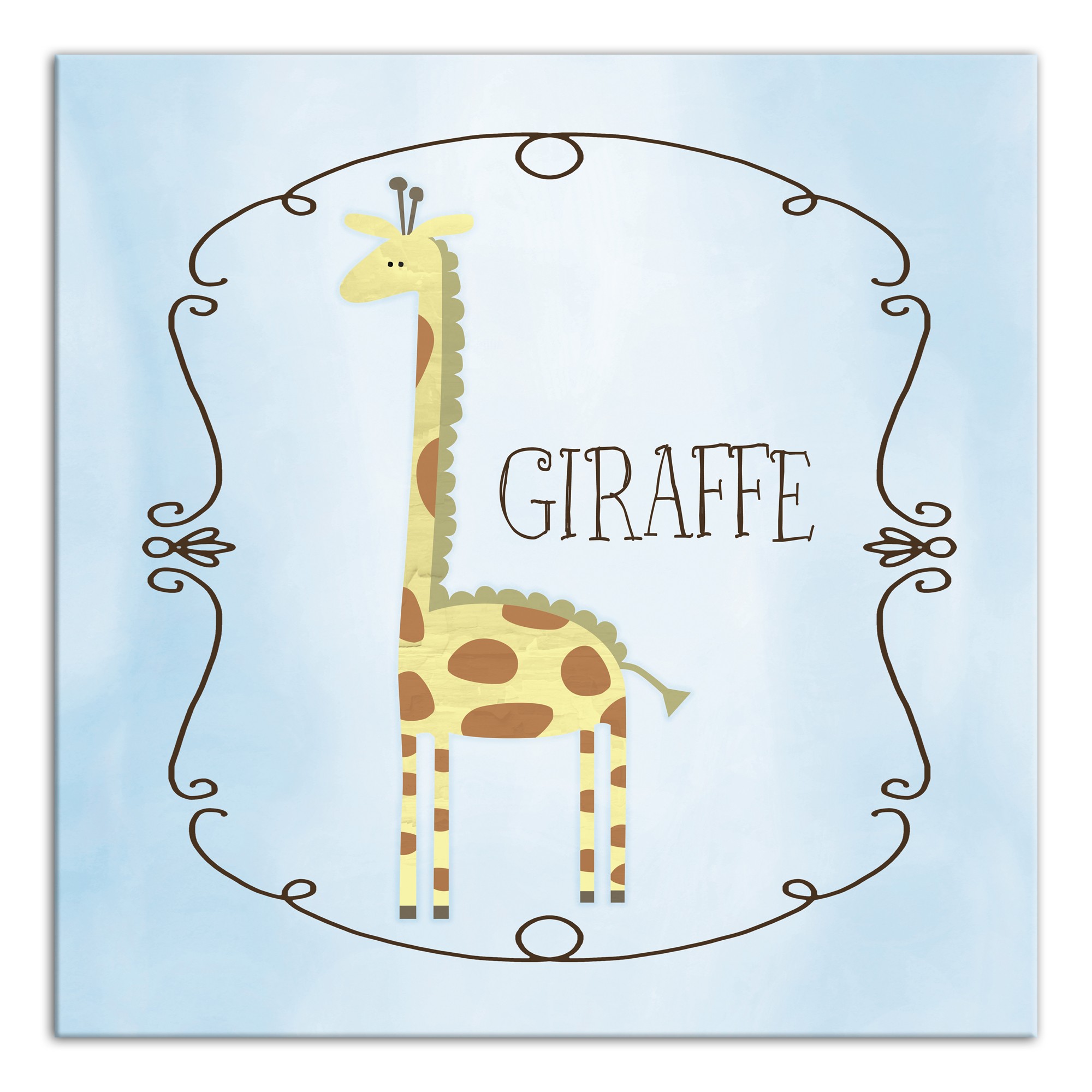 Soft Jungle Giraffe Wall Art