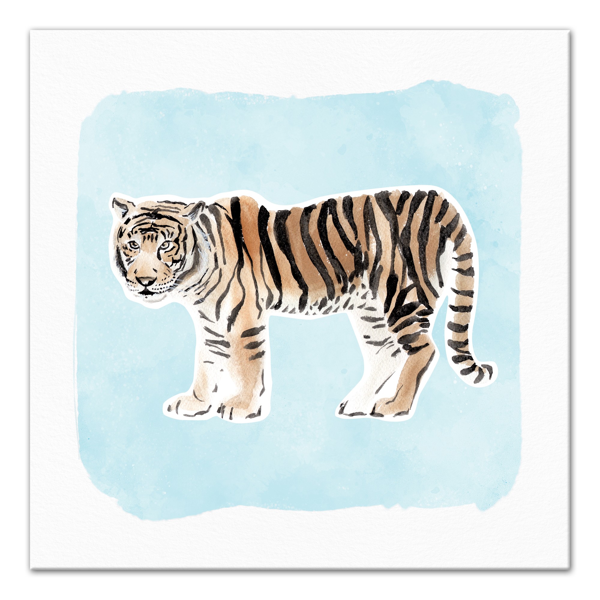 Watercolor Tiger Wall Art