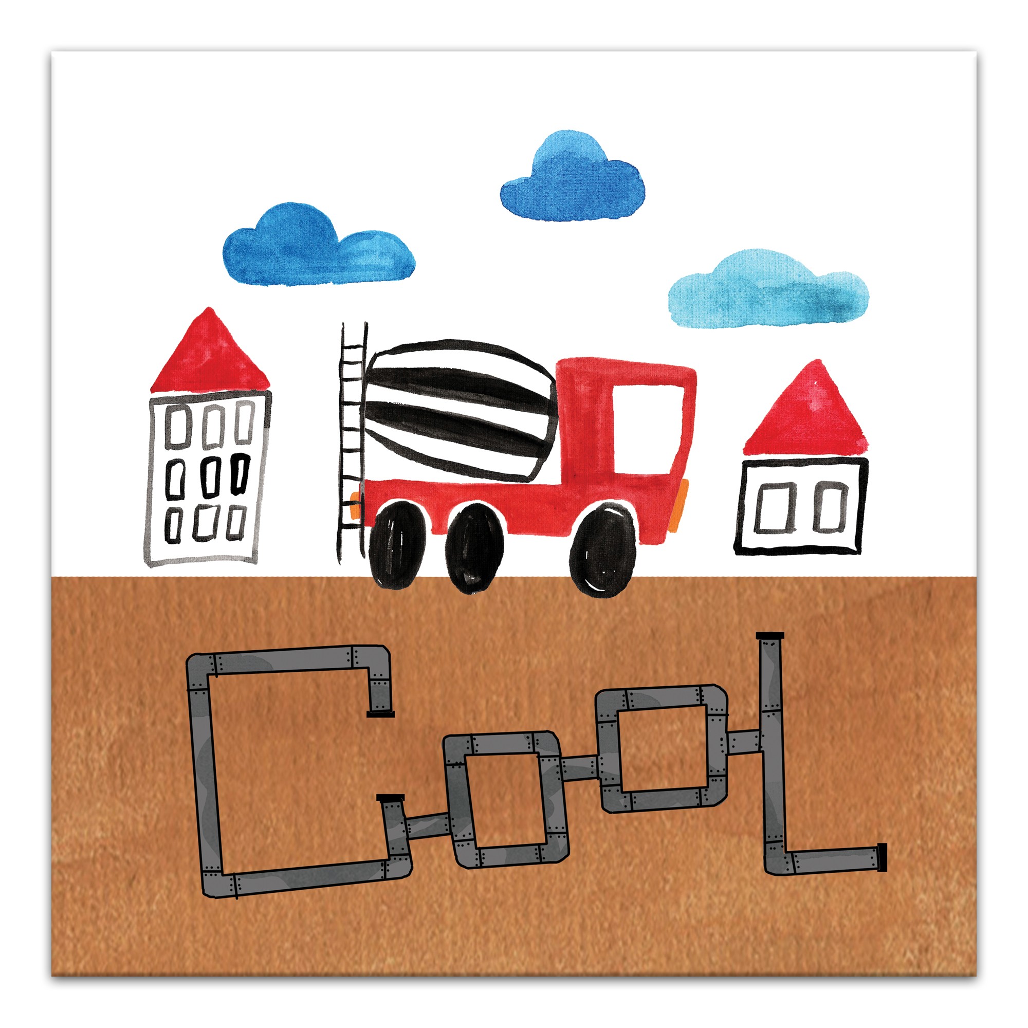 Cool Hand Drawn Truck Wall Art