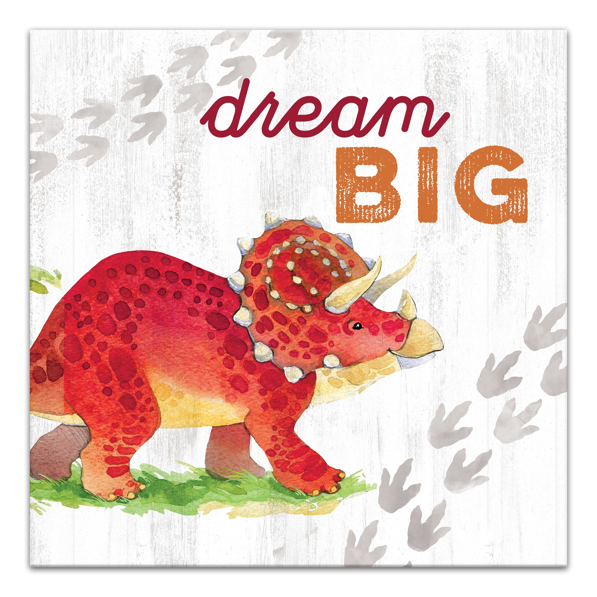 Triceratops Dream Big  Wall Art