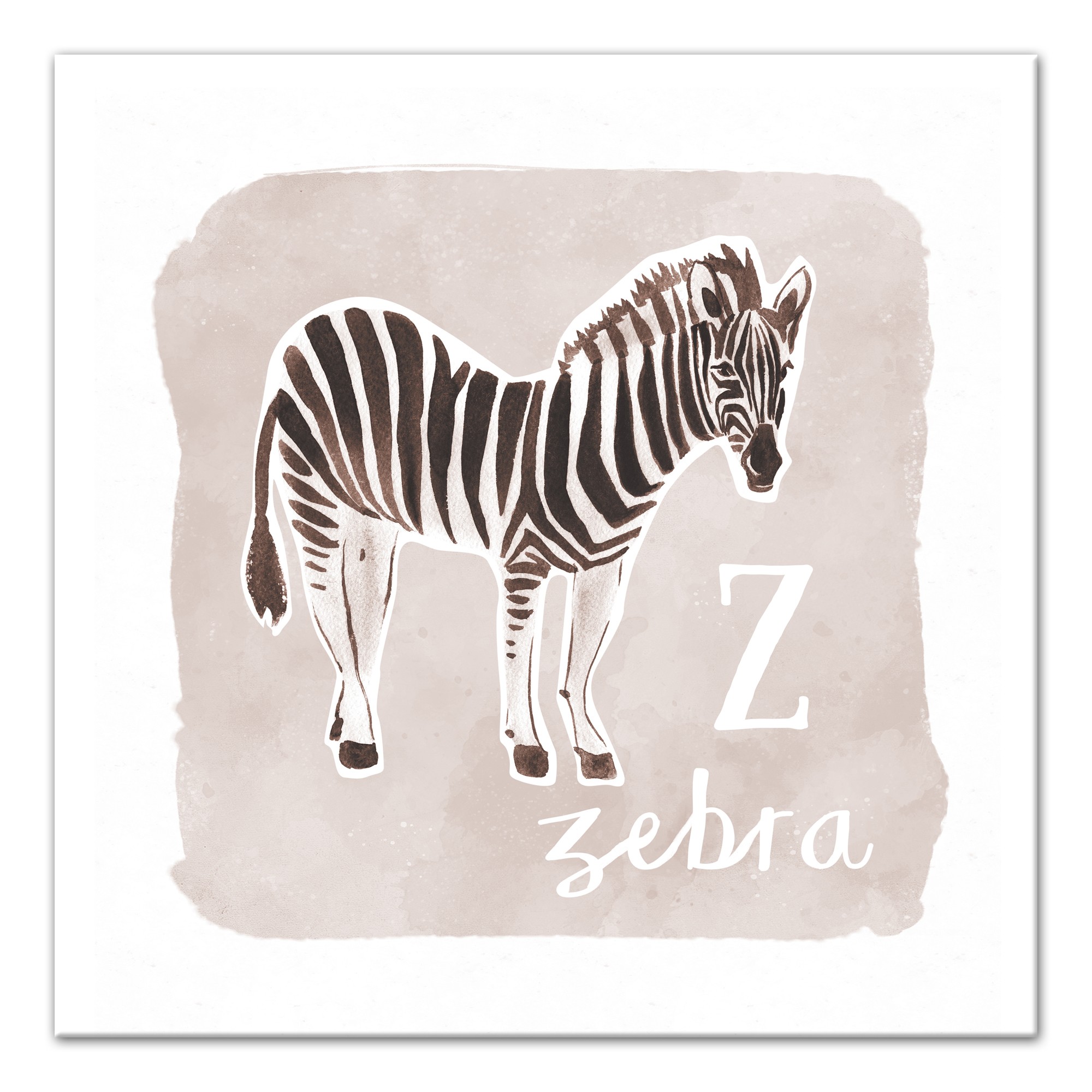 Watercolor Zebra Wall Art