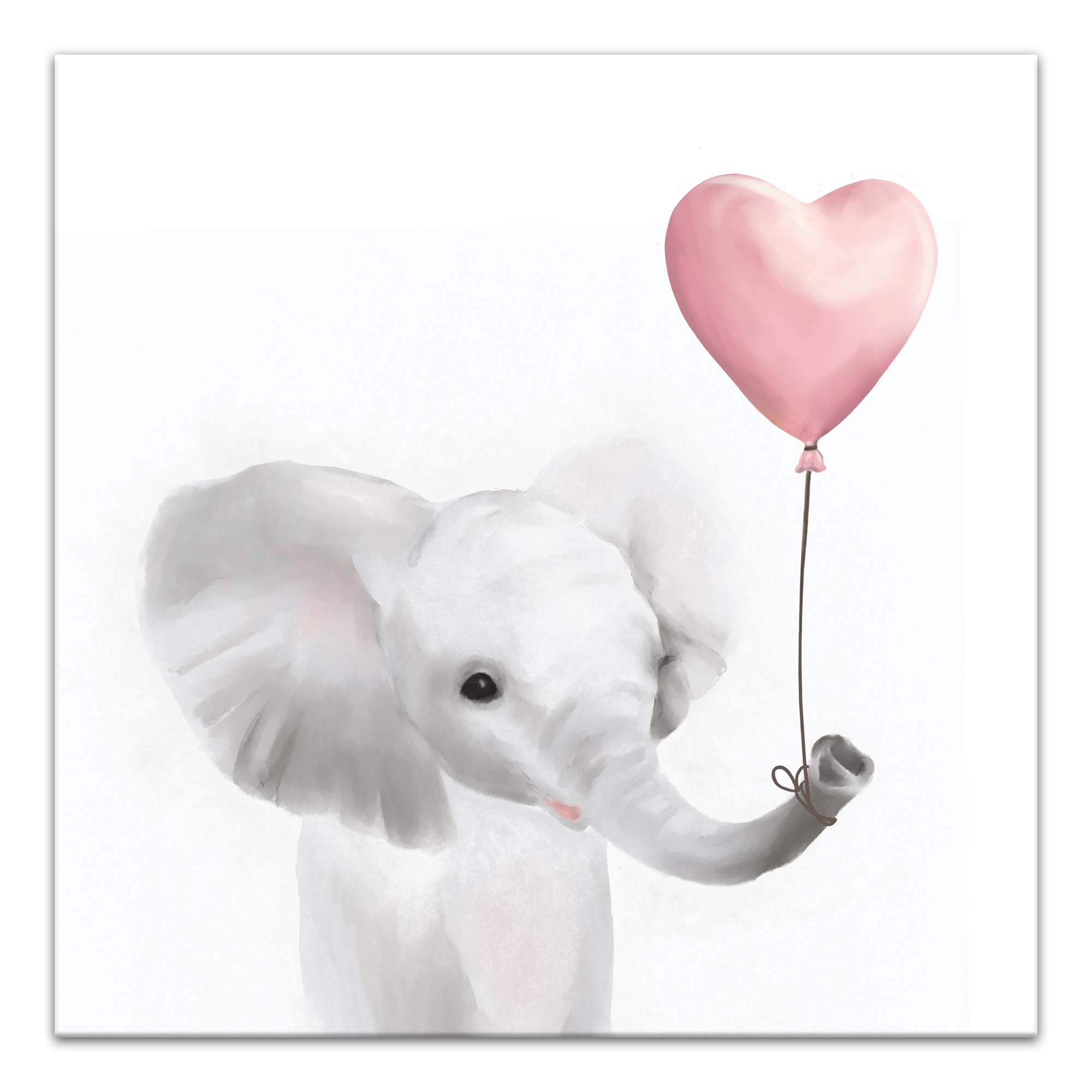 Baby Elephant With Balloon Wall Art