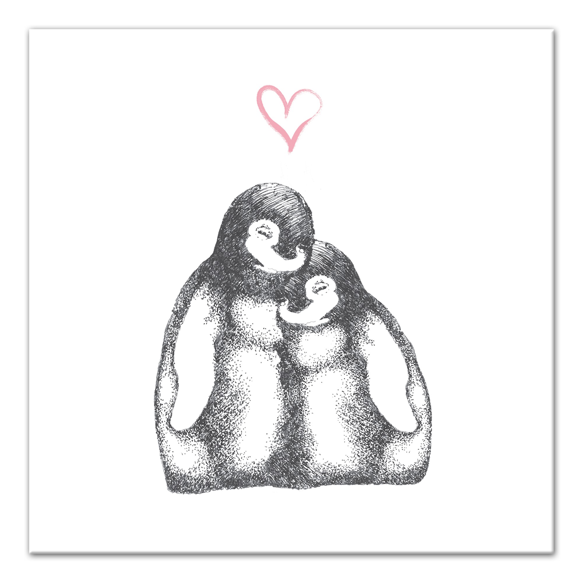 Snuggle Penguins Wall Art