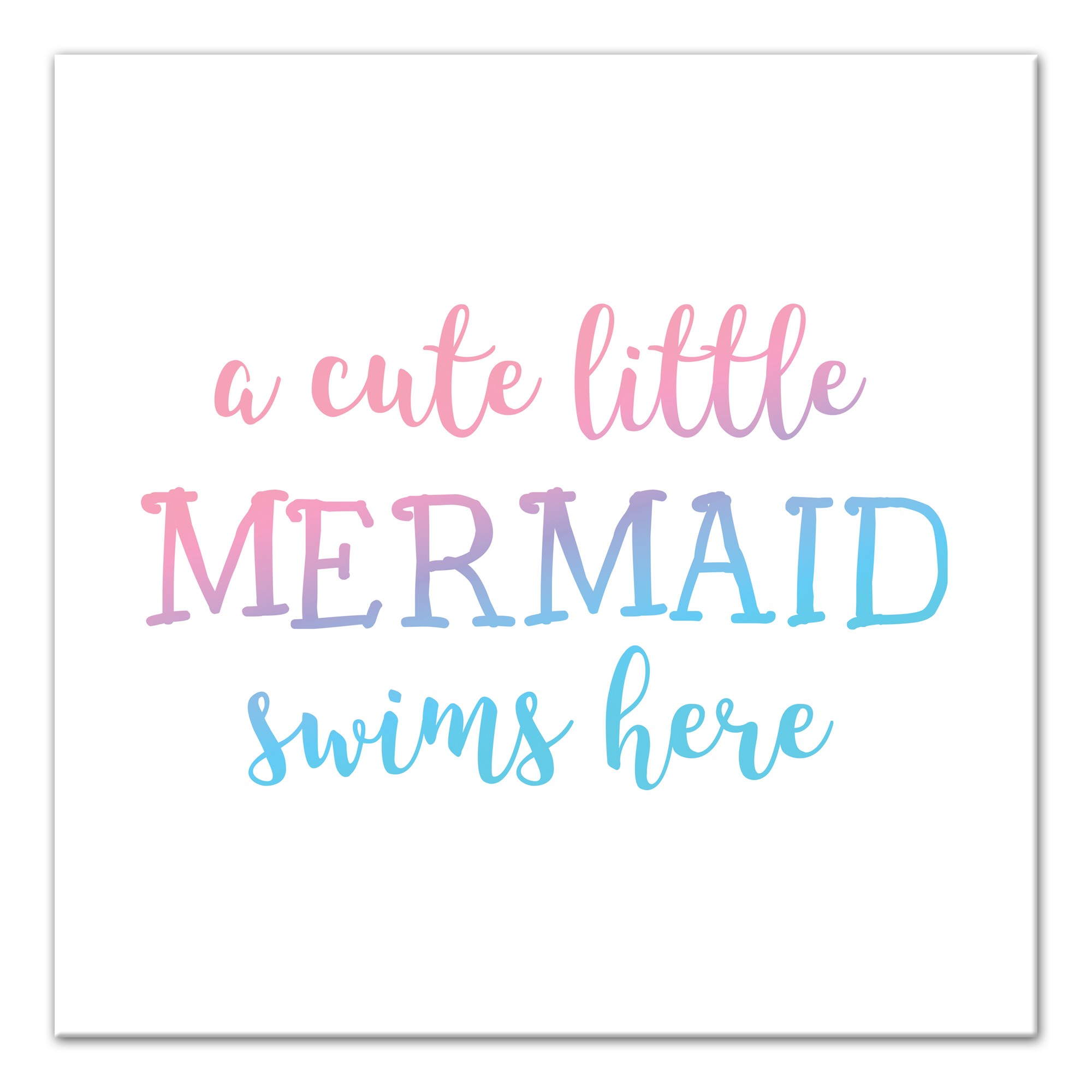 Cute Little Mermaid  Wall Art