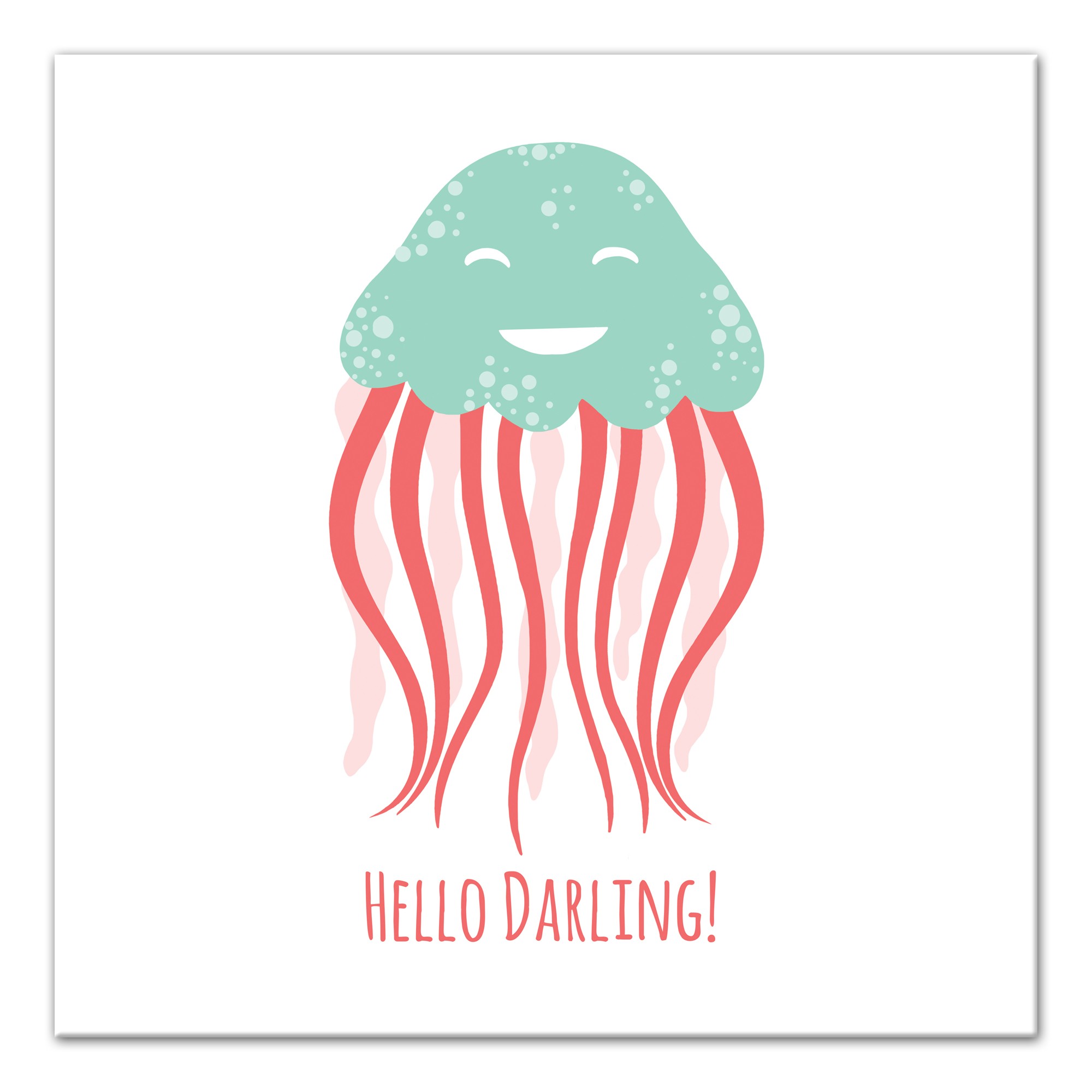 Hello Darling Jellyfish  Wall Art