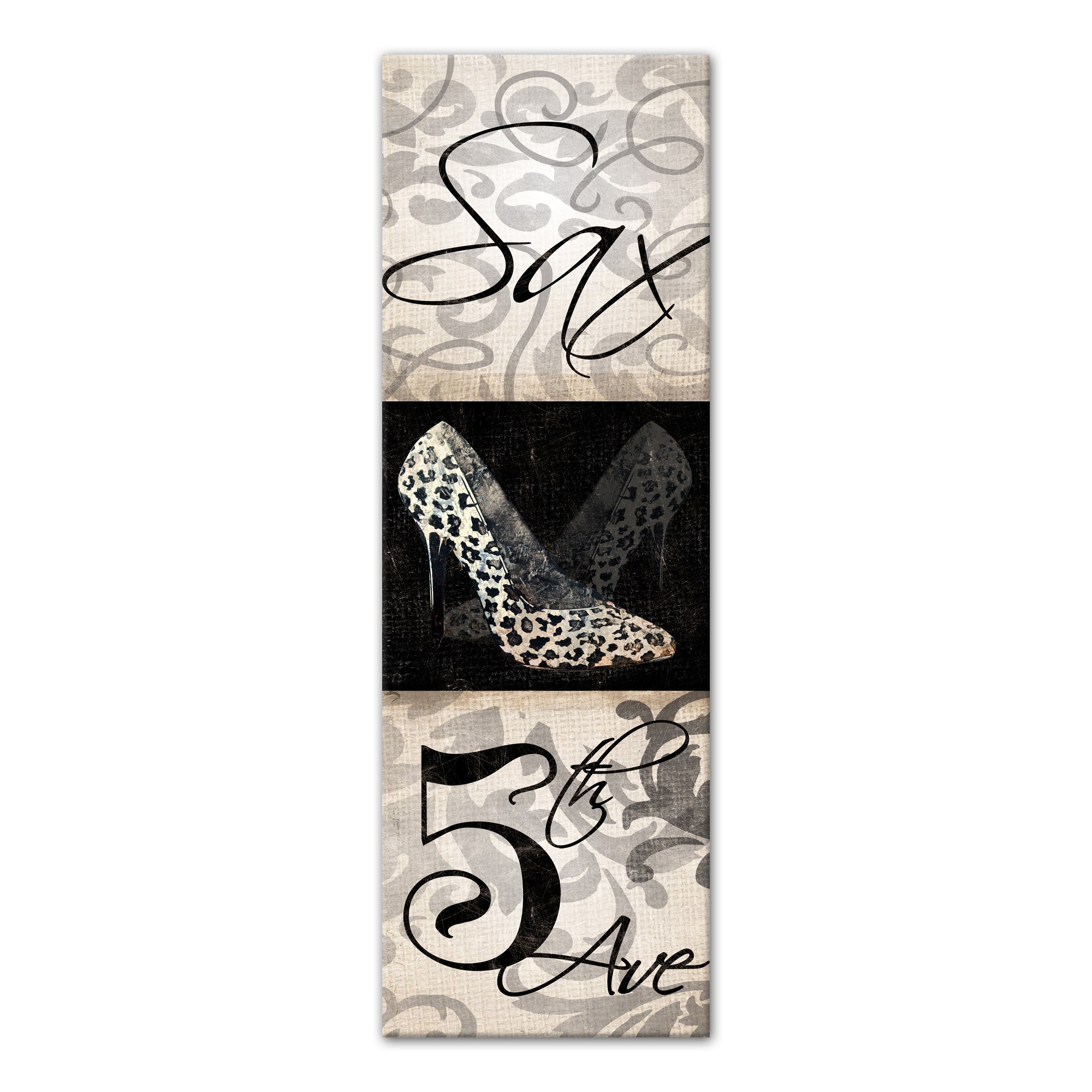 Sax 5Th Ave Shoe 12x36 Canvas Wall Art