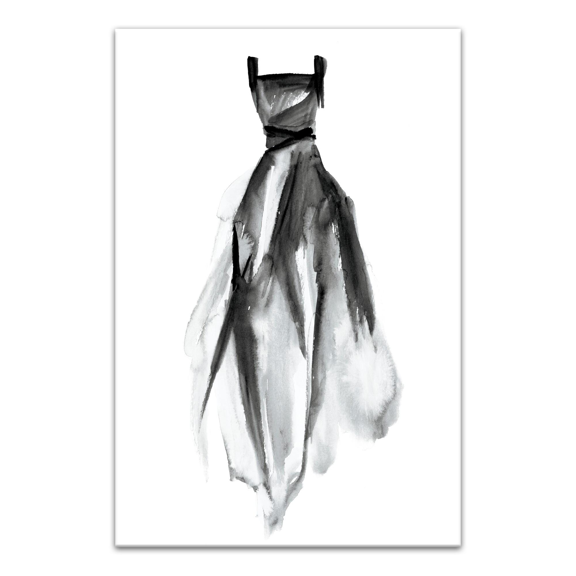 Watercolor Long Dress 20x30 Canvas Wall Art