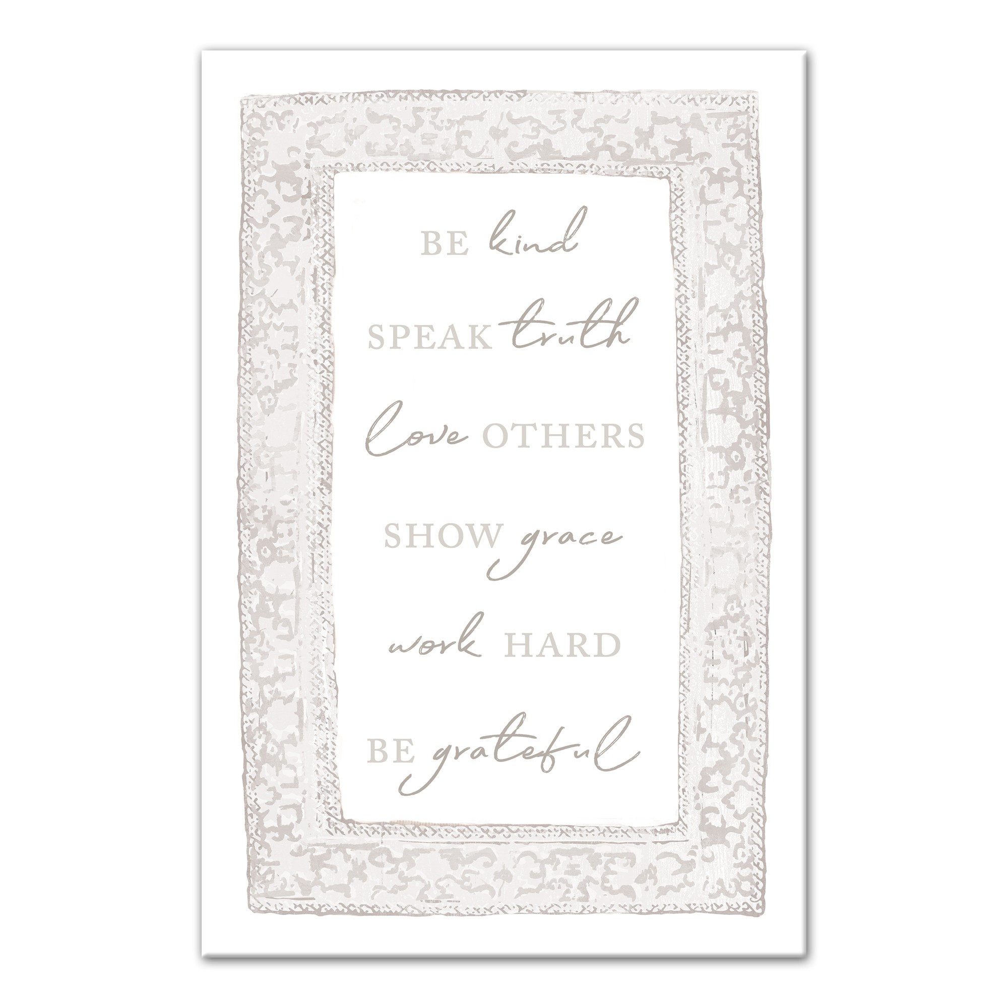 Speak Truth Be Kind Rules 12x18 Canvas Wall Art