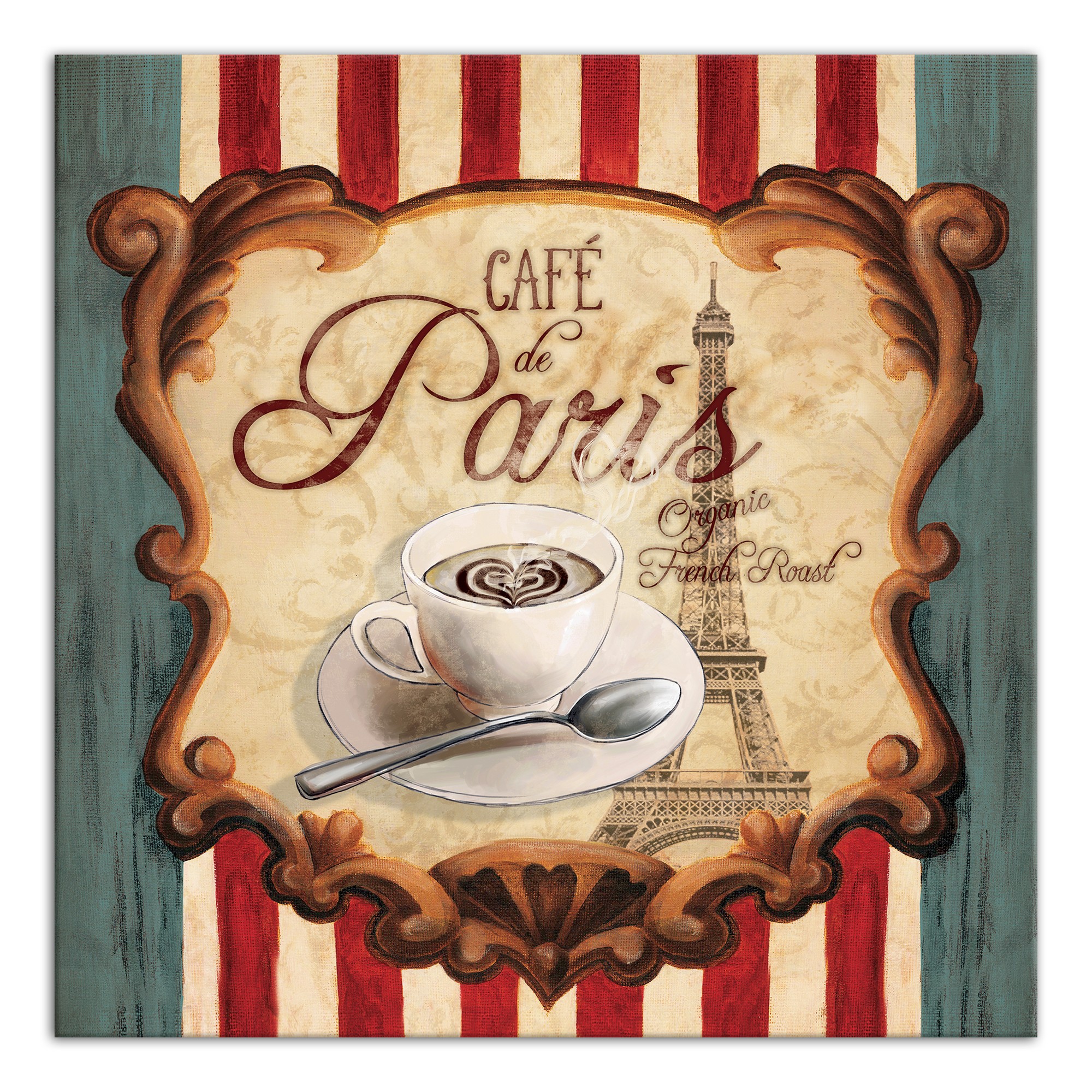 Cafe De Paris 16x16 Canvas Wall Art