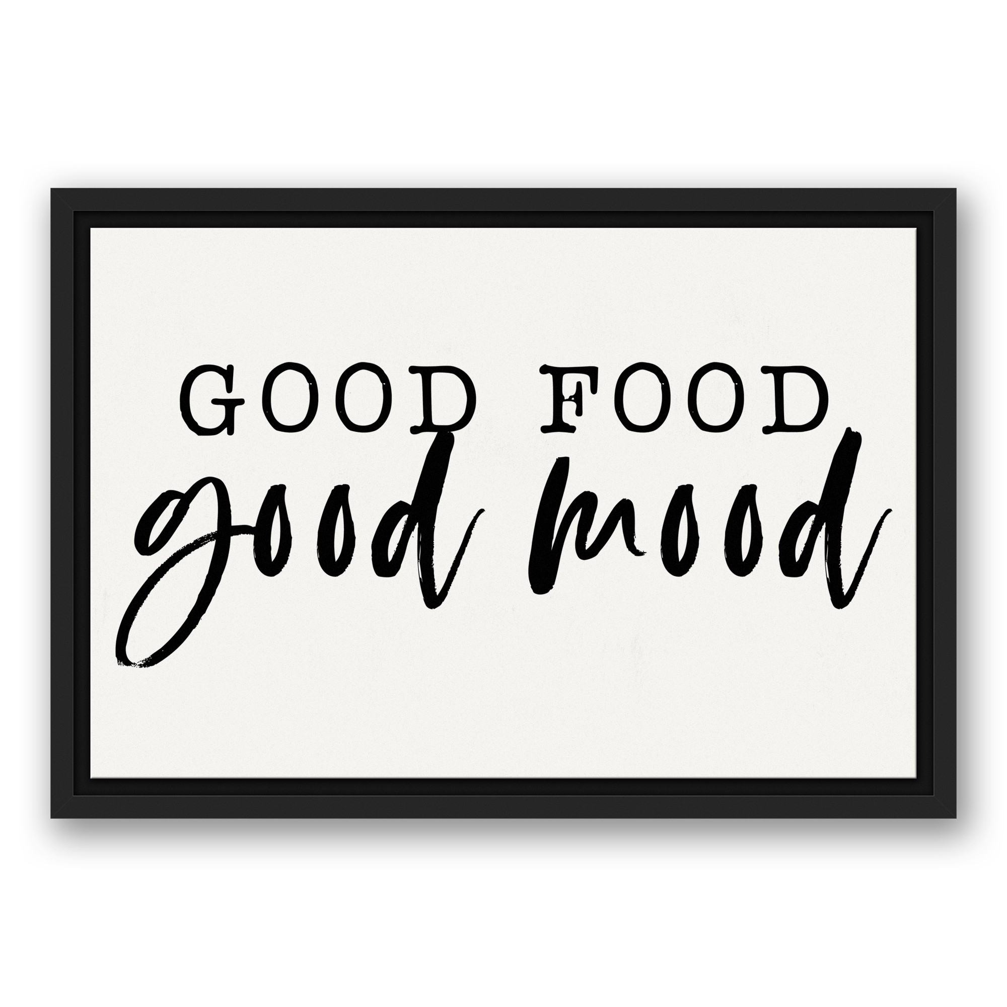 Good Food 18x12 Black Floating Framed Canvas
