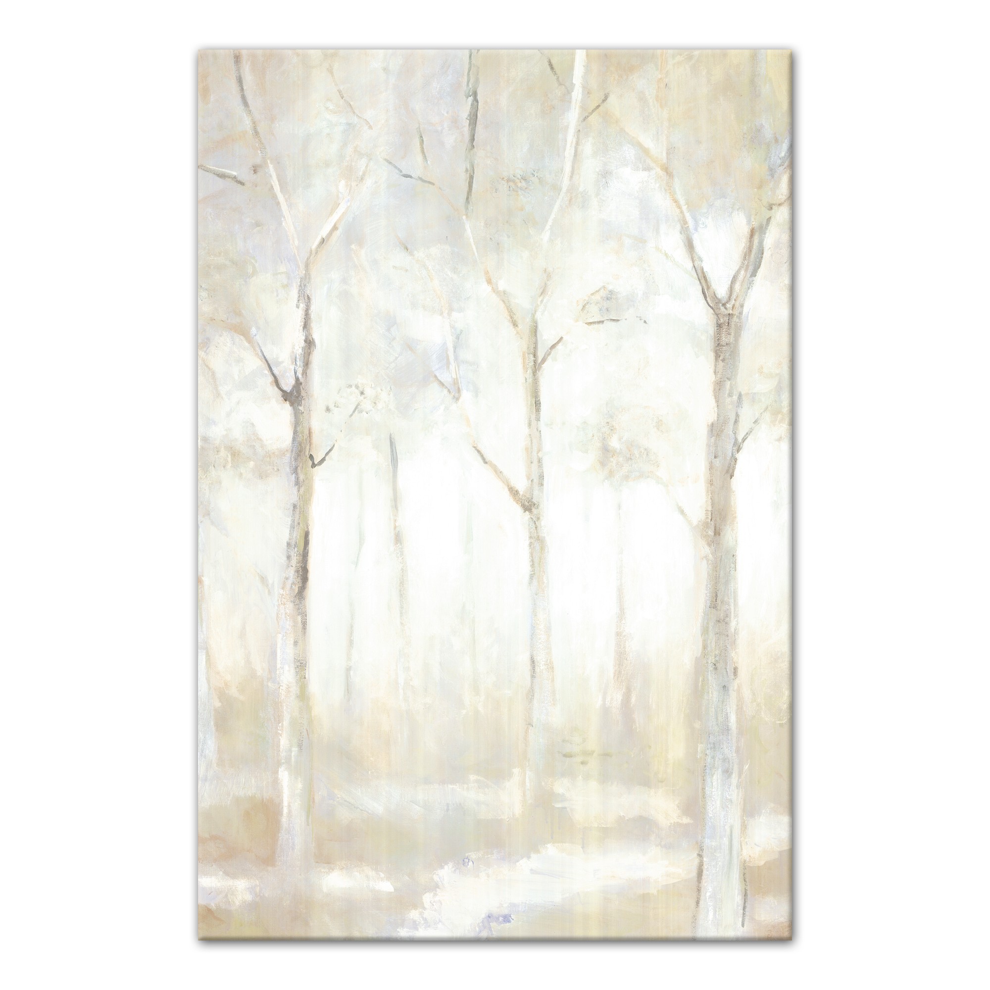 Neutral Yellow Ghost Trees 20x30 Canvas Wall Art
