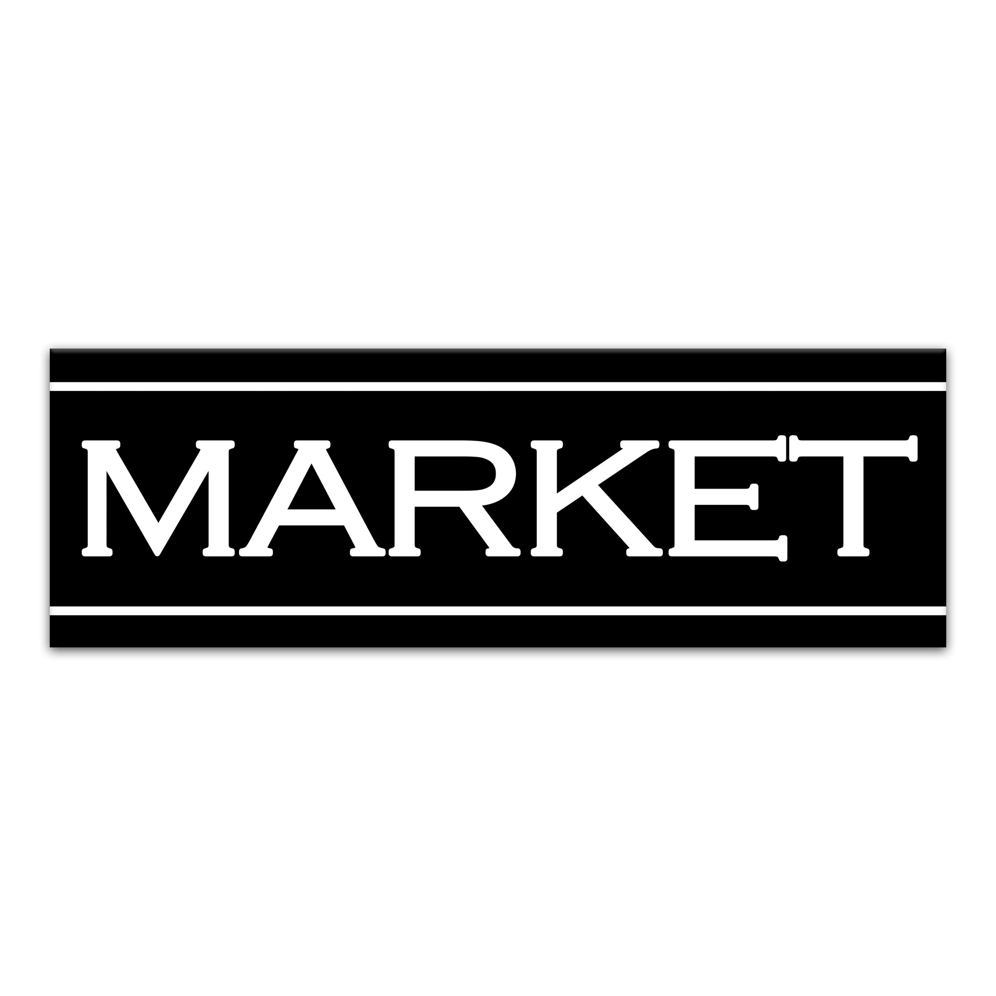 Market Sign 36x12 Canvas Wall Art