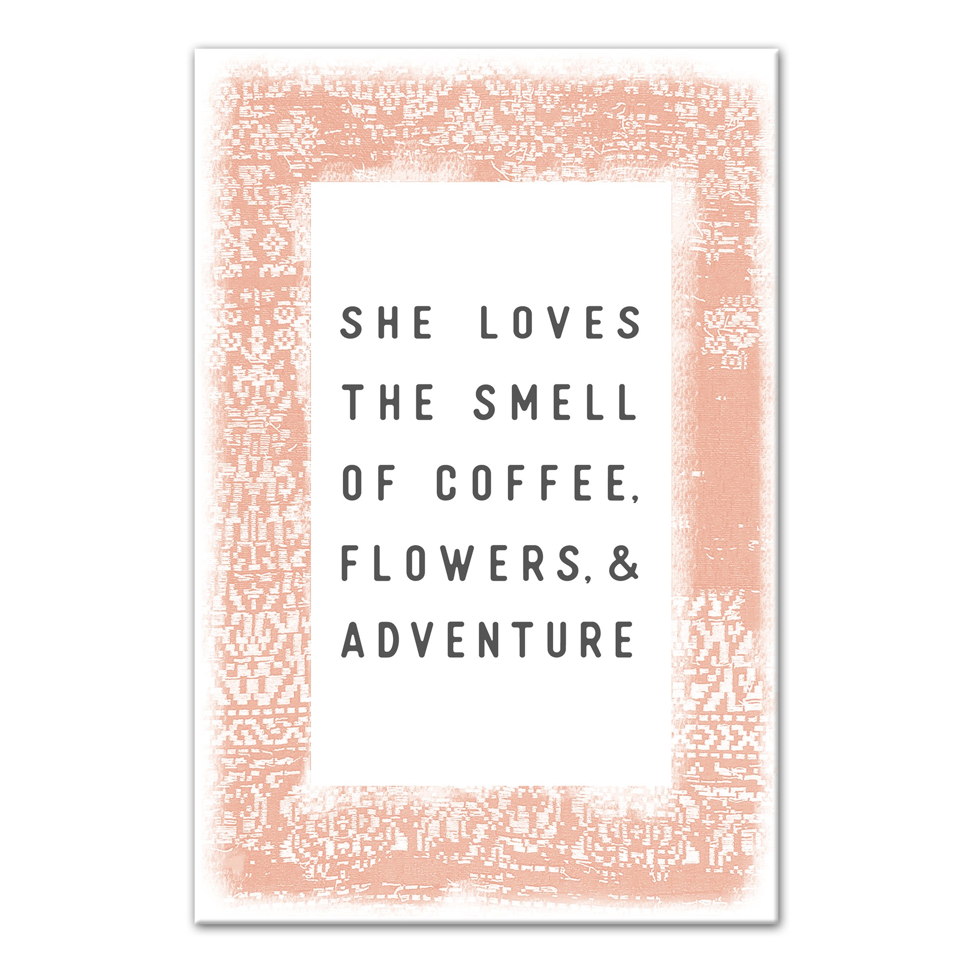 Loves The Smell Of Coffee 12x18 Canvas Wall Art