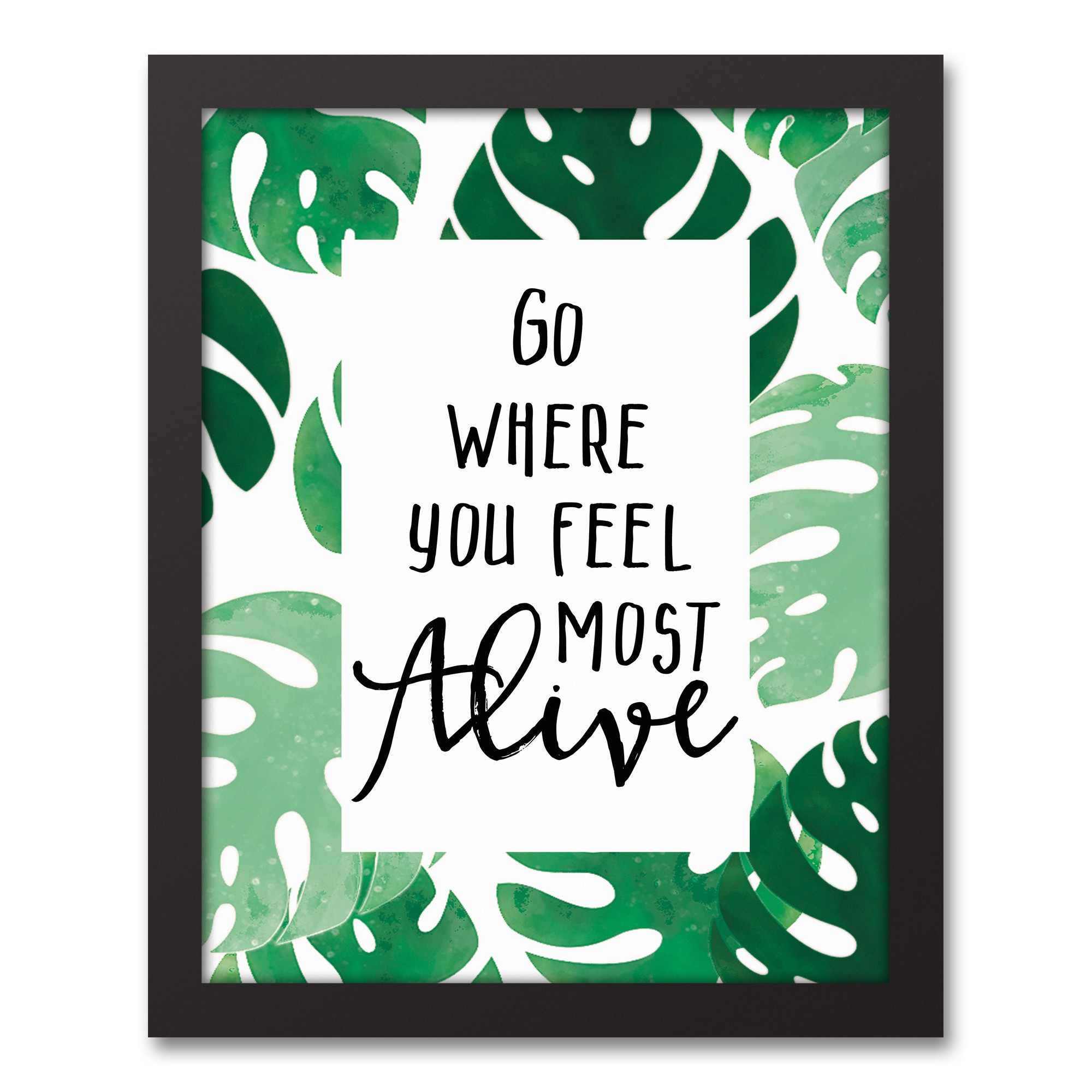 Feel Most Alive 11x14 Black Framed Canvas