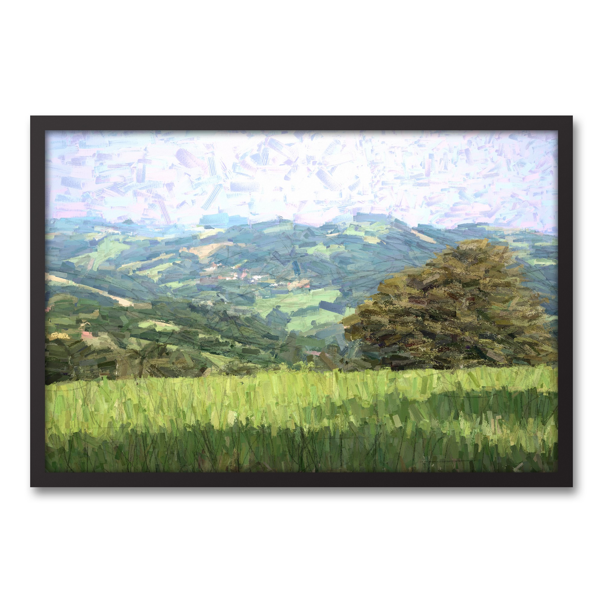 The Hills Are Alive 30x20 Black Framed Canvas