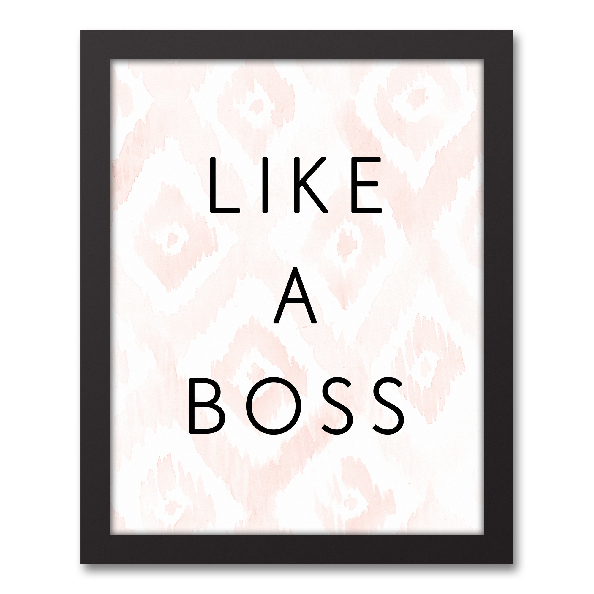 Like A Boss 11x14 Black Framed Canvas