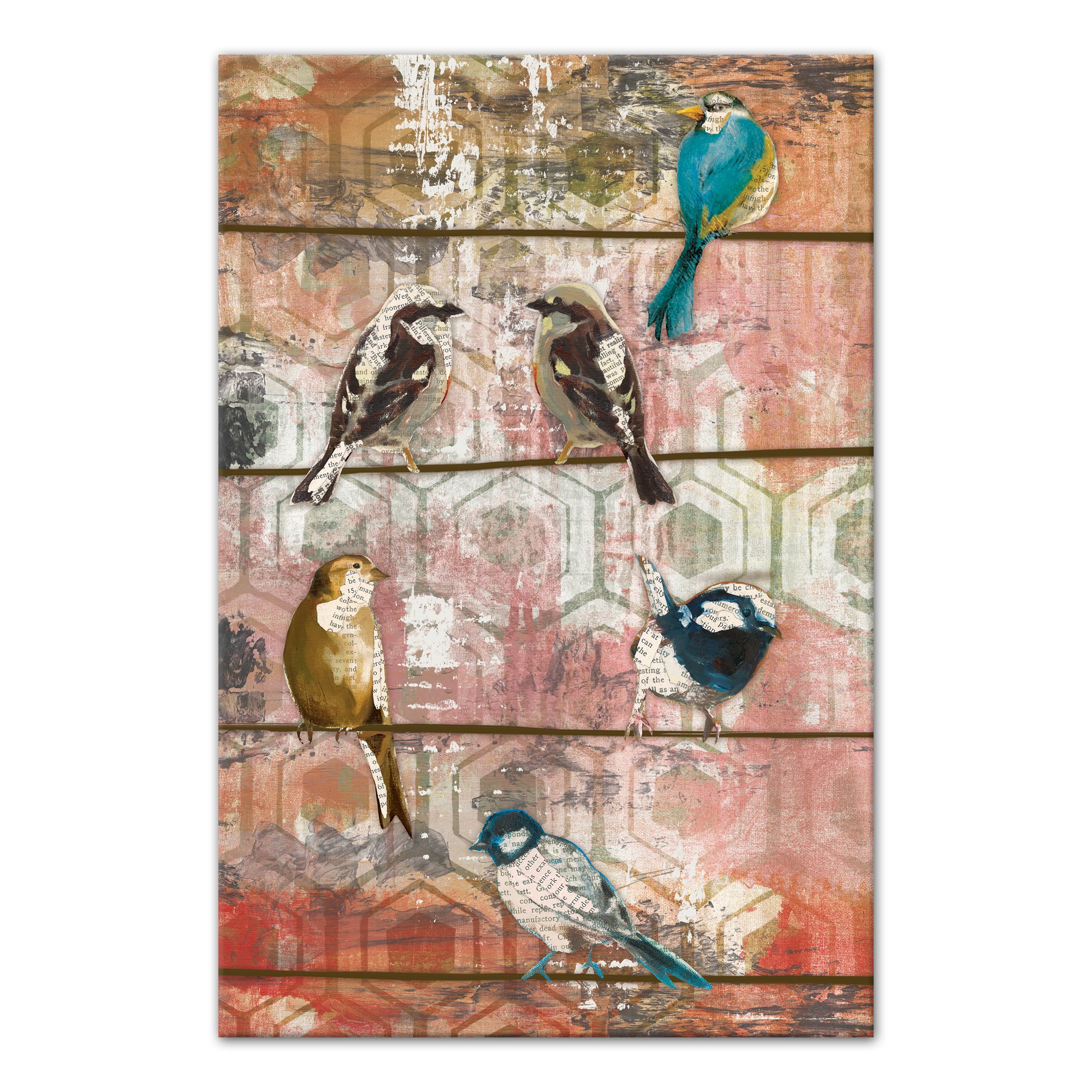 Birds Chilling Moroccan 20x30 Canvas Wall Art