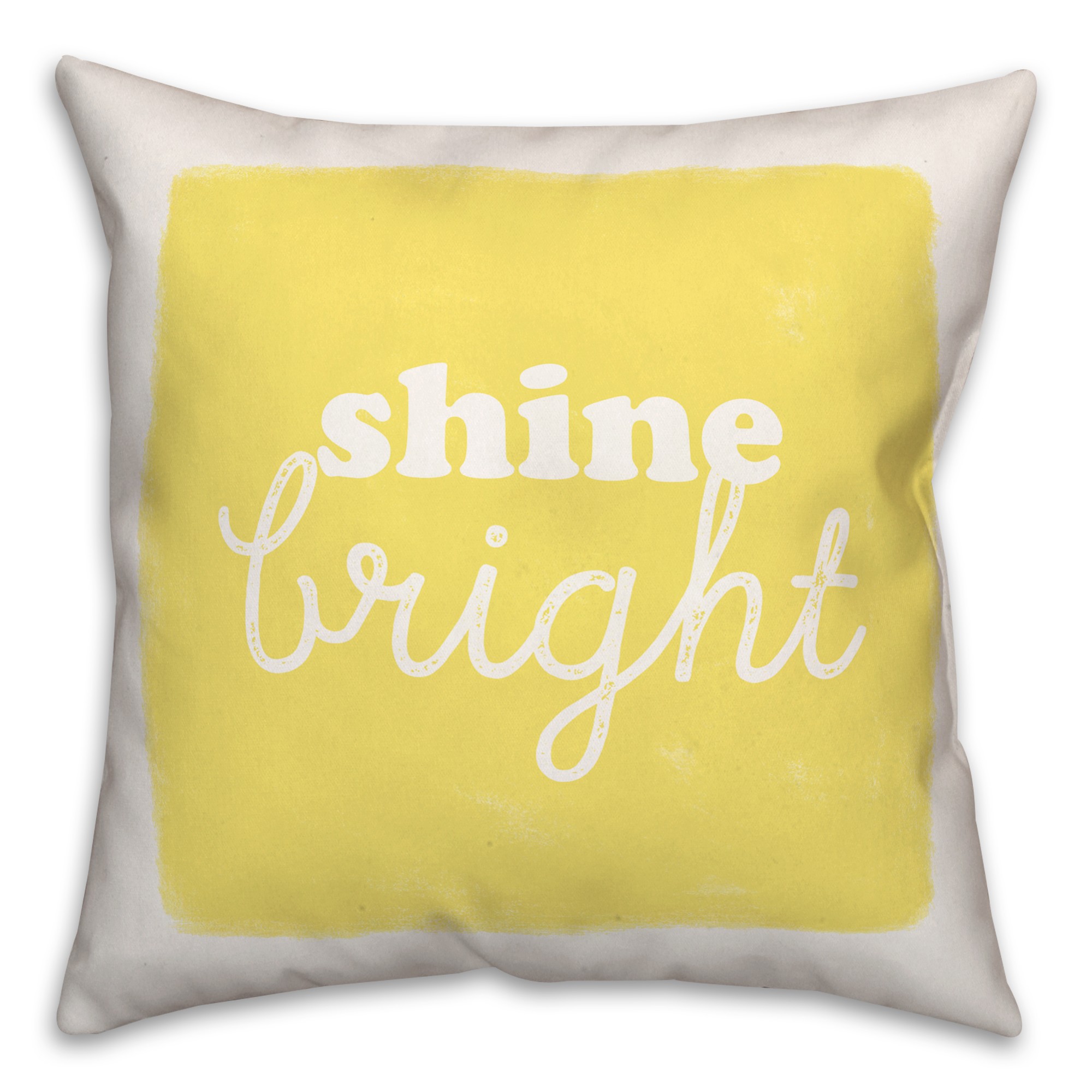 Shine Bright Yellow 18x18 Spun Poly Pillow