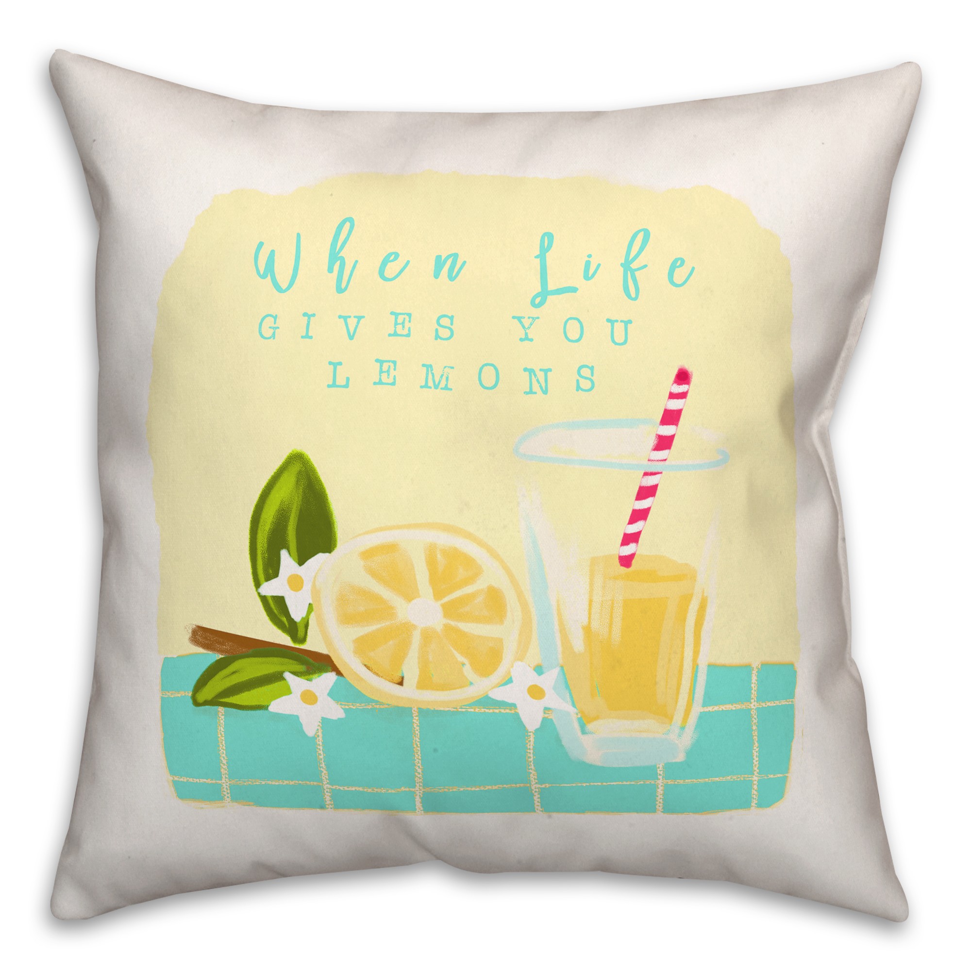 When Life Gives You Lemons 18x18 Spun Poly Pillow