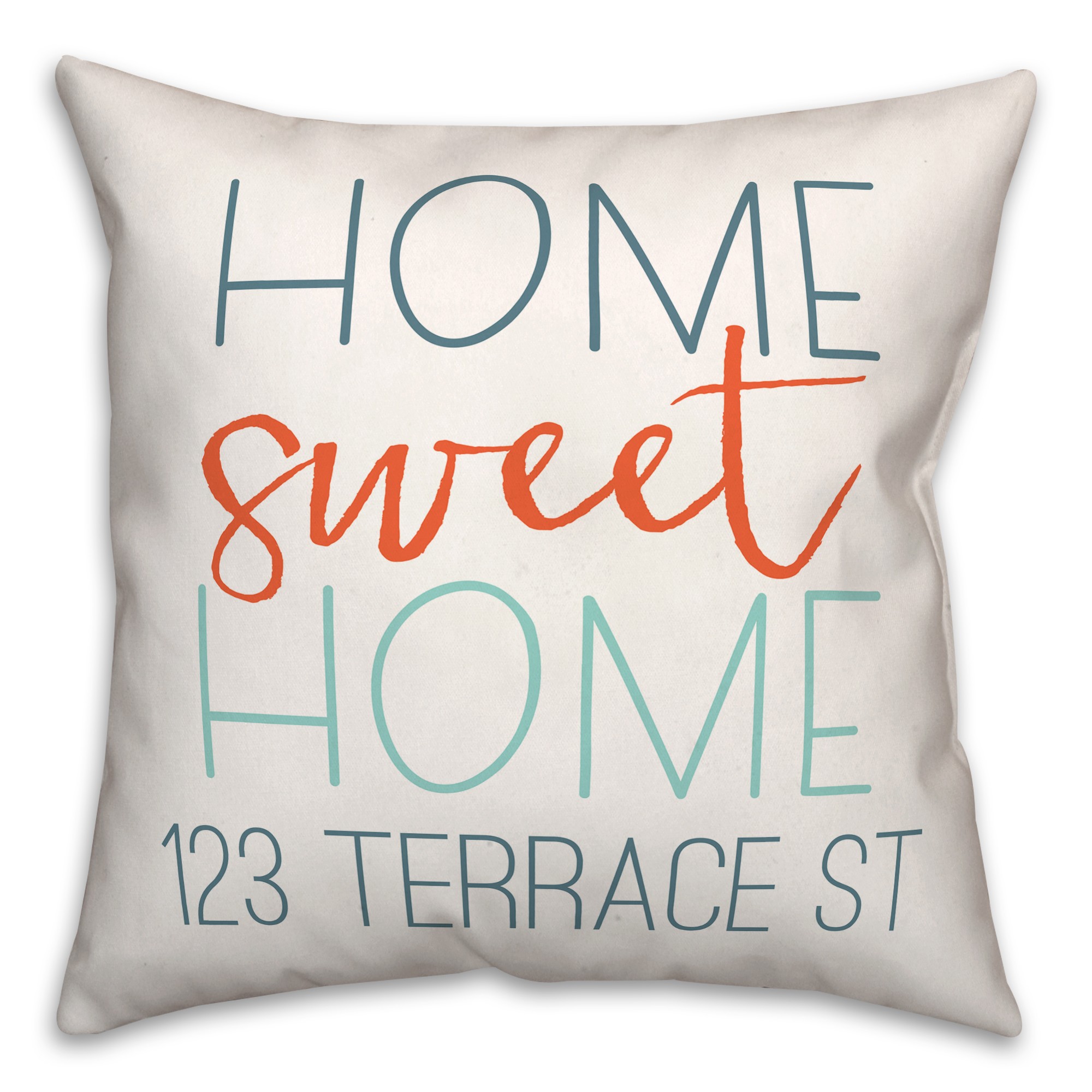 Sweet Home 18x18 Personalized Spun Poly Pillow