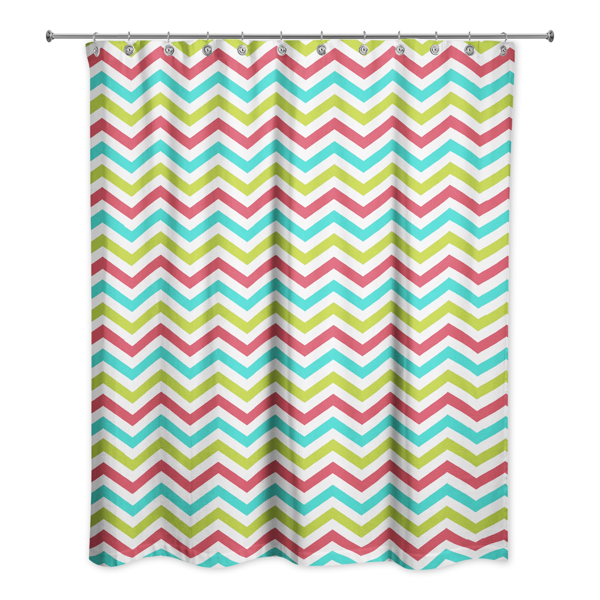Colorful Chevron 71x74 Shower Curtain