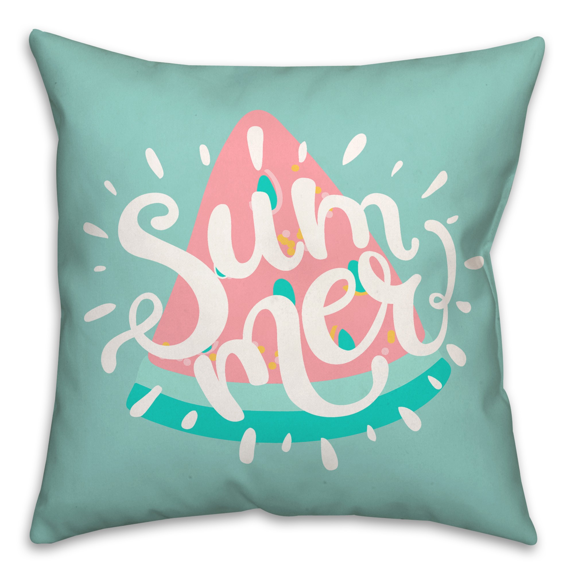 Summer Watermelon Bright 18x18 Spun Poly Pillow