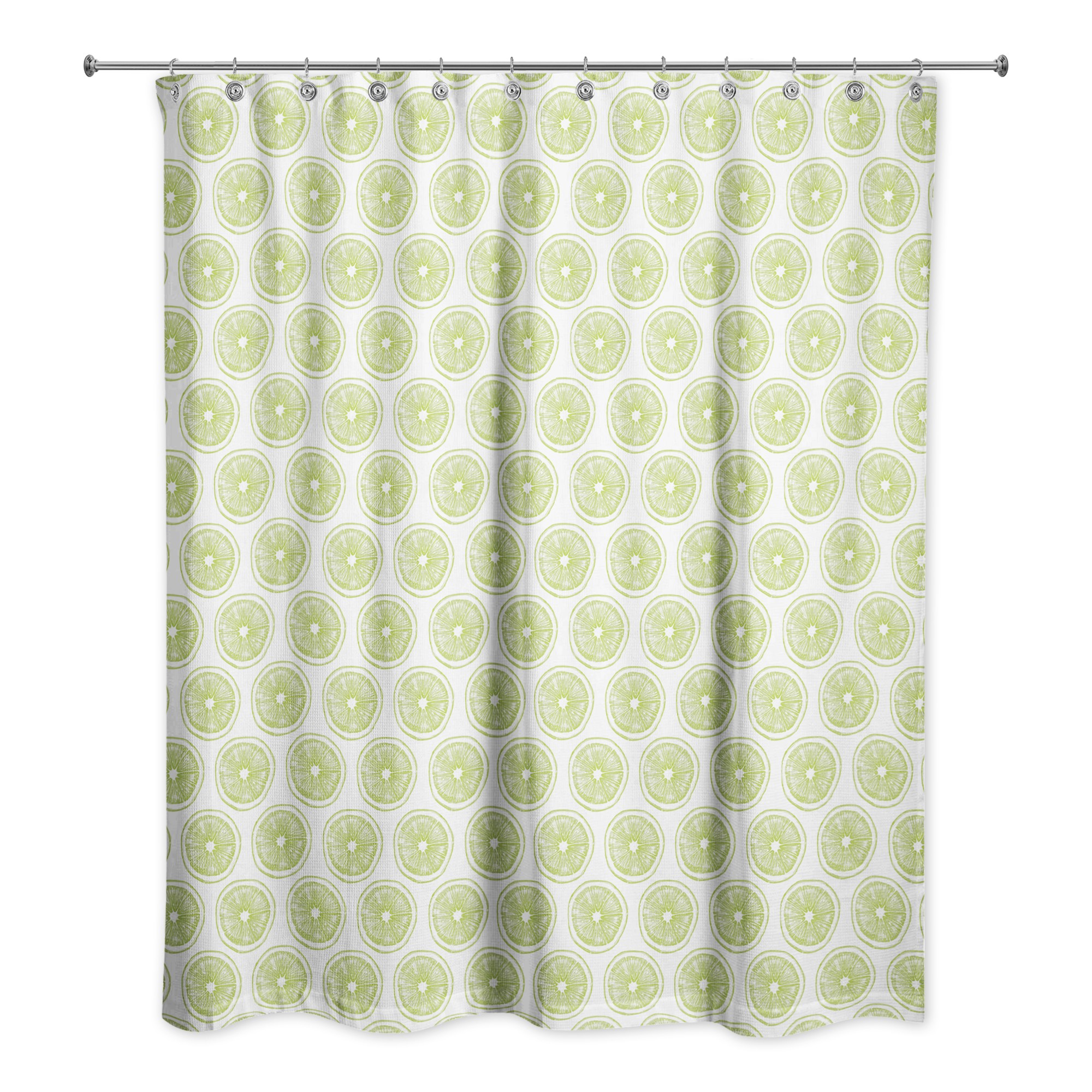 Lime Slice  71x74 Shower Curtain