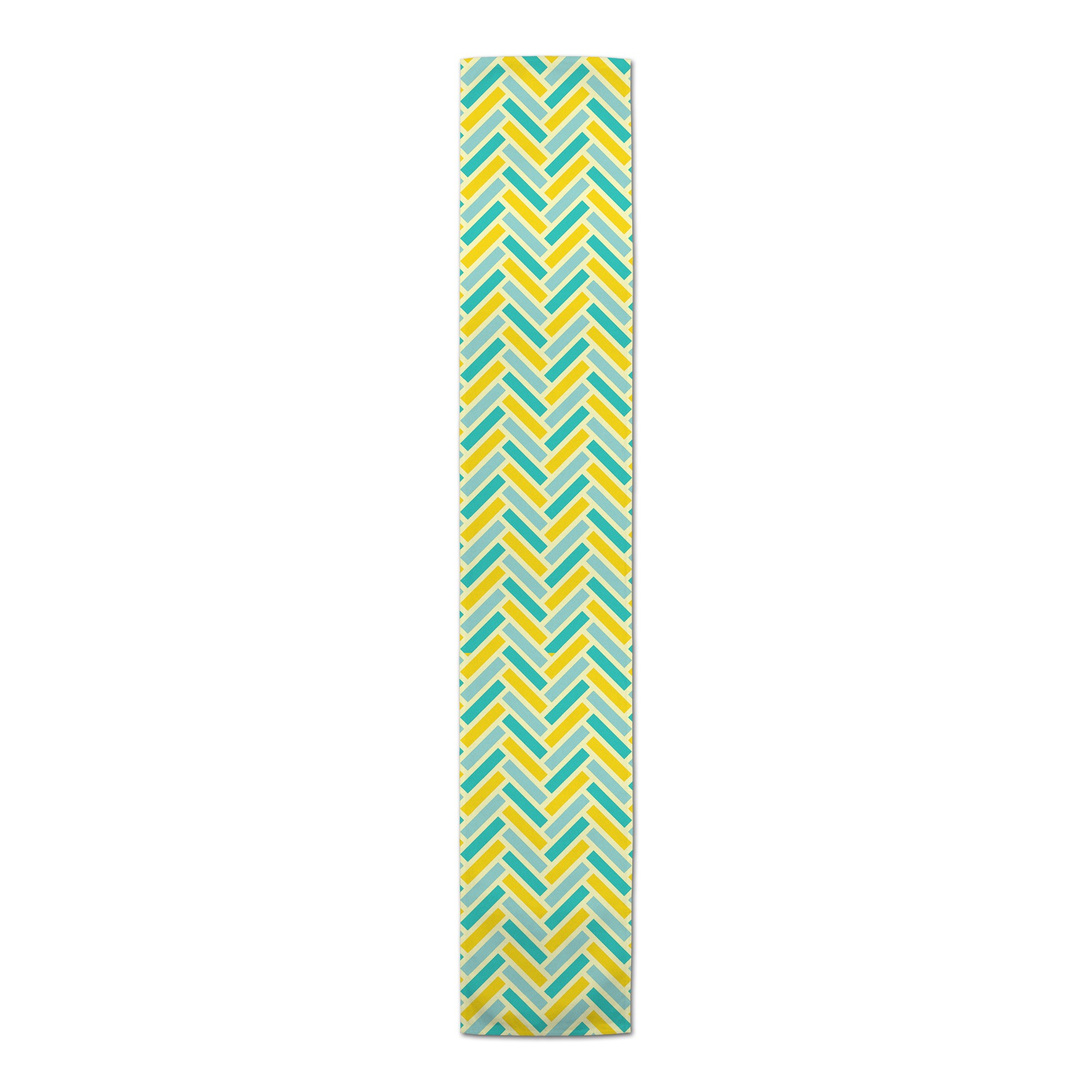 Retro Flowers Lemon Lime Runner