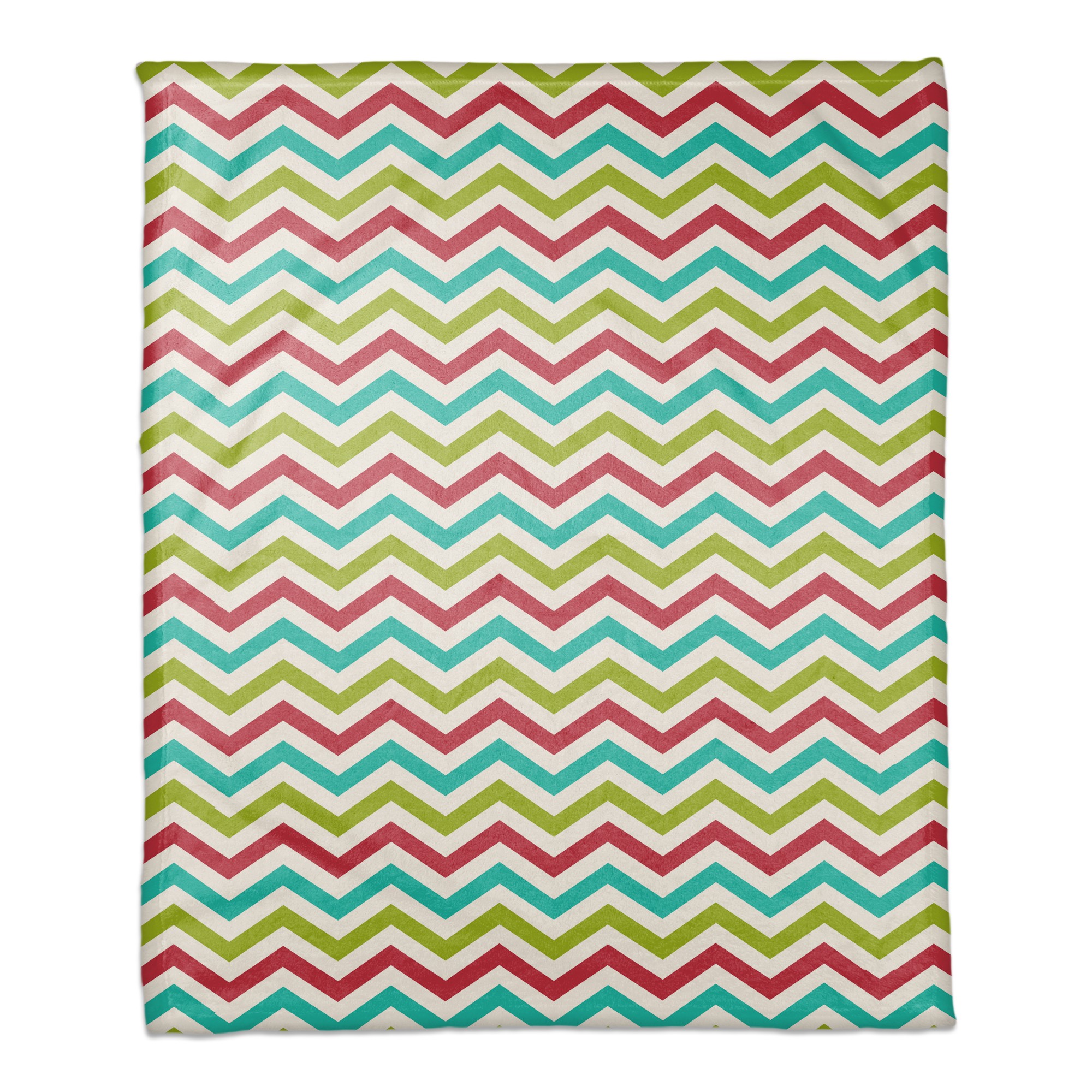 Colorful Chevron 50x60 Coral Fleece Blanket