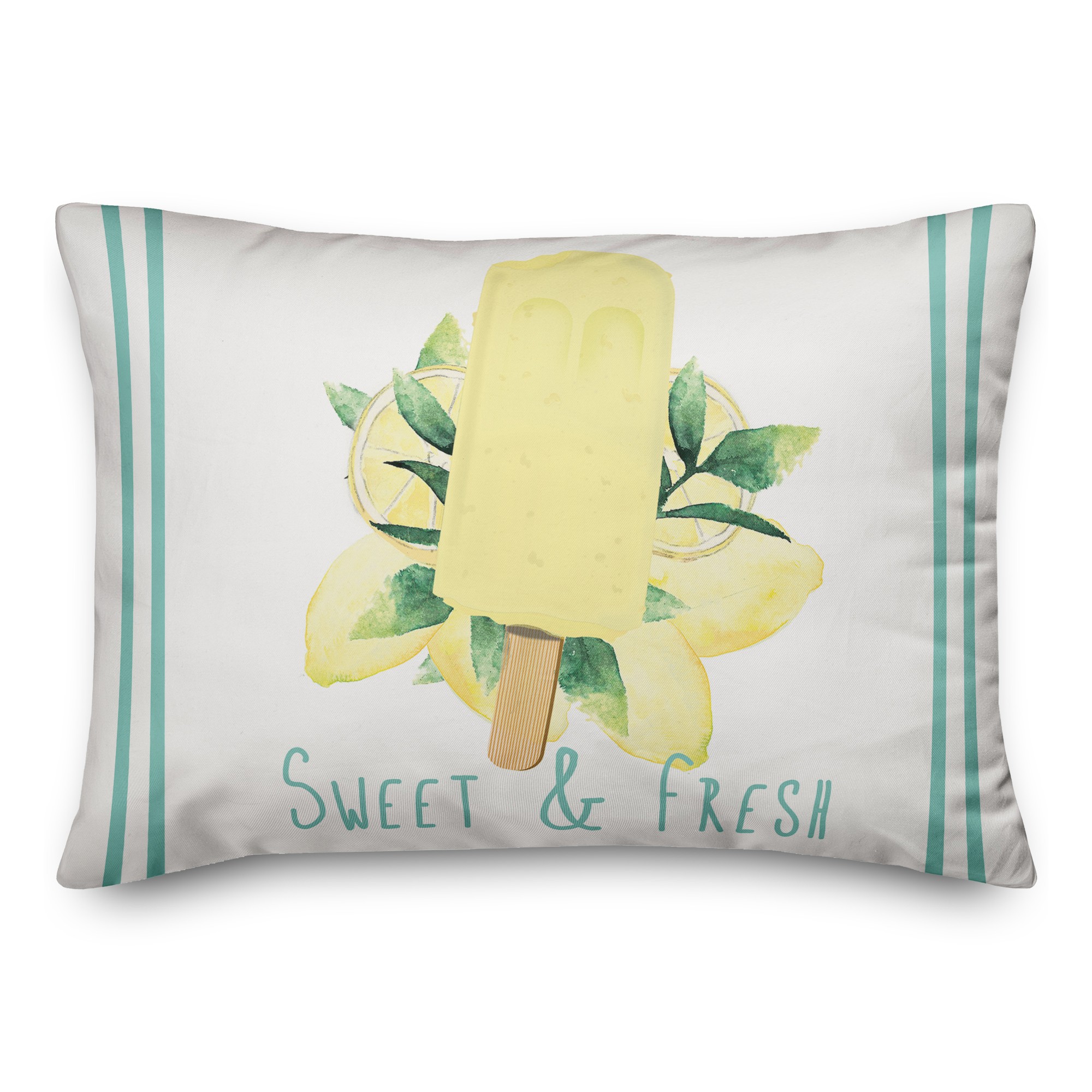 Lemon Popsicle Sweet Fresh 14x20 Spun Poly Pillow