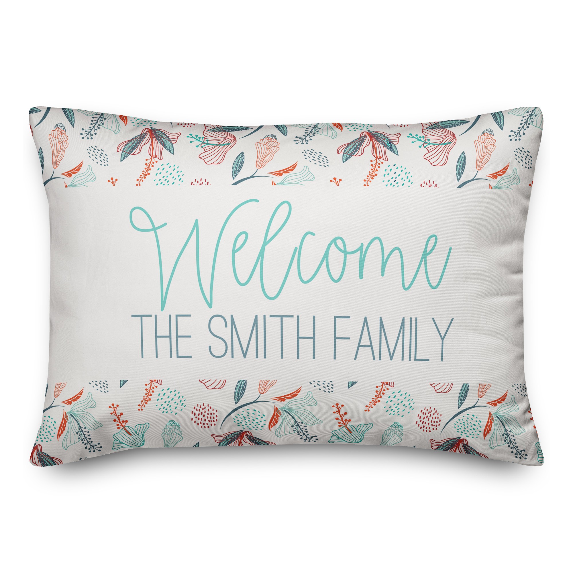 Welcome 14x20 Personalized Spun Poly Pillow