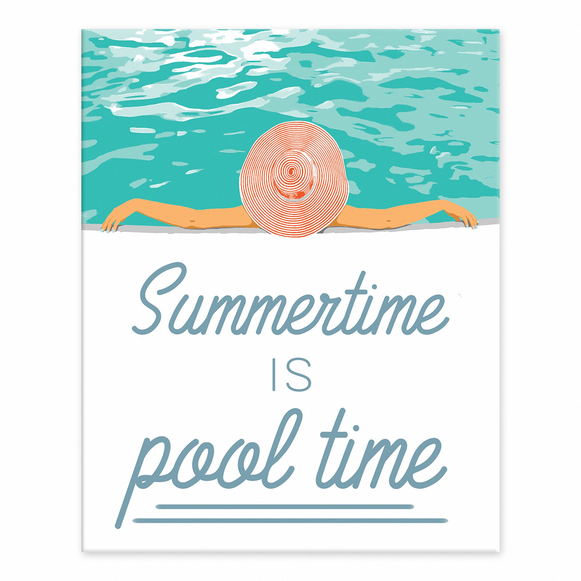 Summertime Pool Time 8x10 Tabletop Canvas