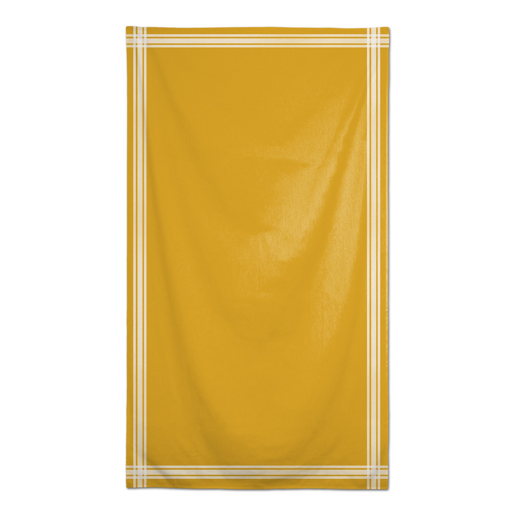 Striped Border Linen Tablecloth