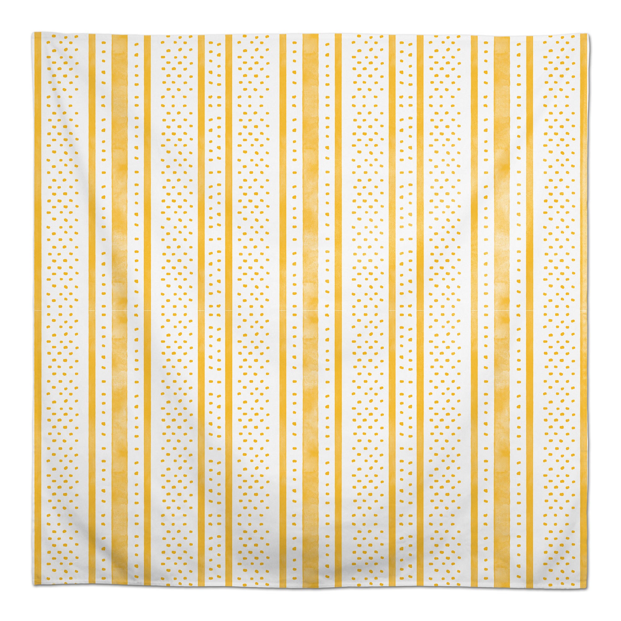 Polka Dot Watercolor Stripes Tablecloth