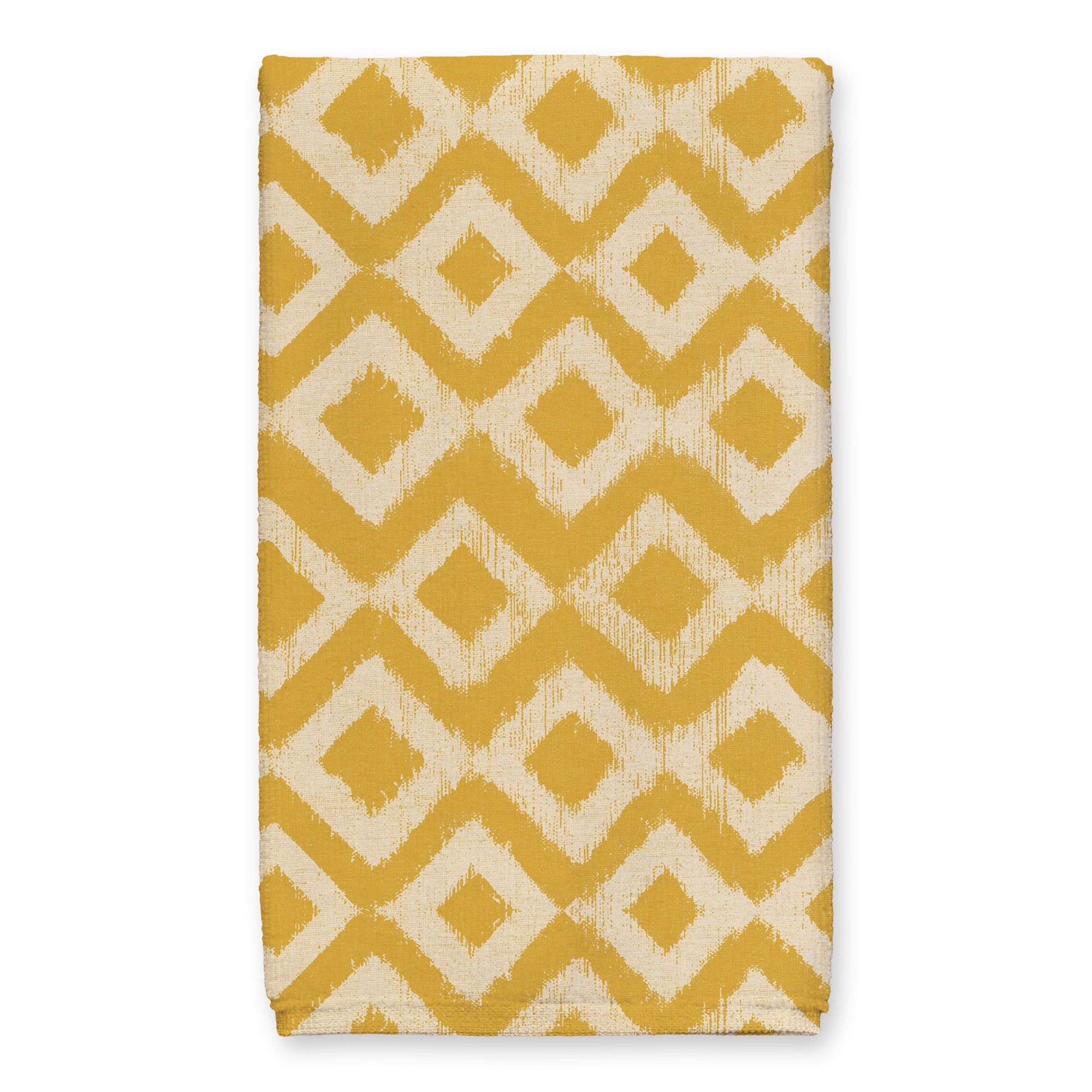 Distressed Diamonds On Fabric  Tea Towel