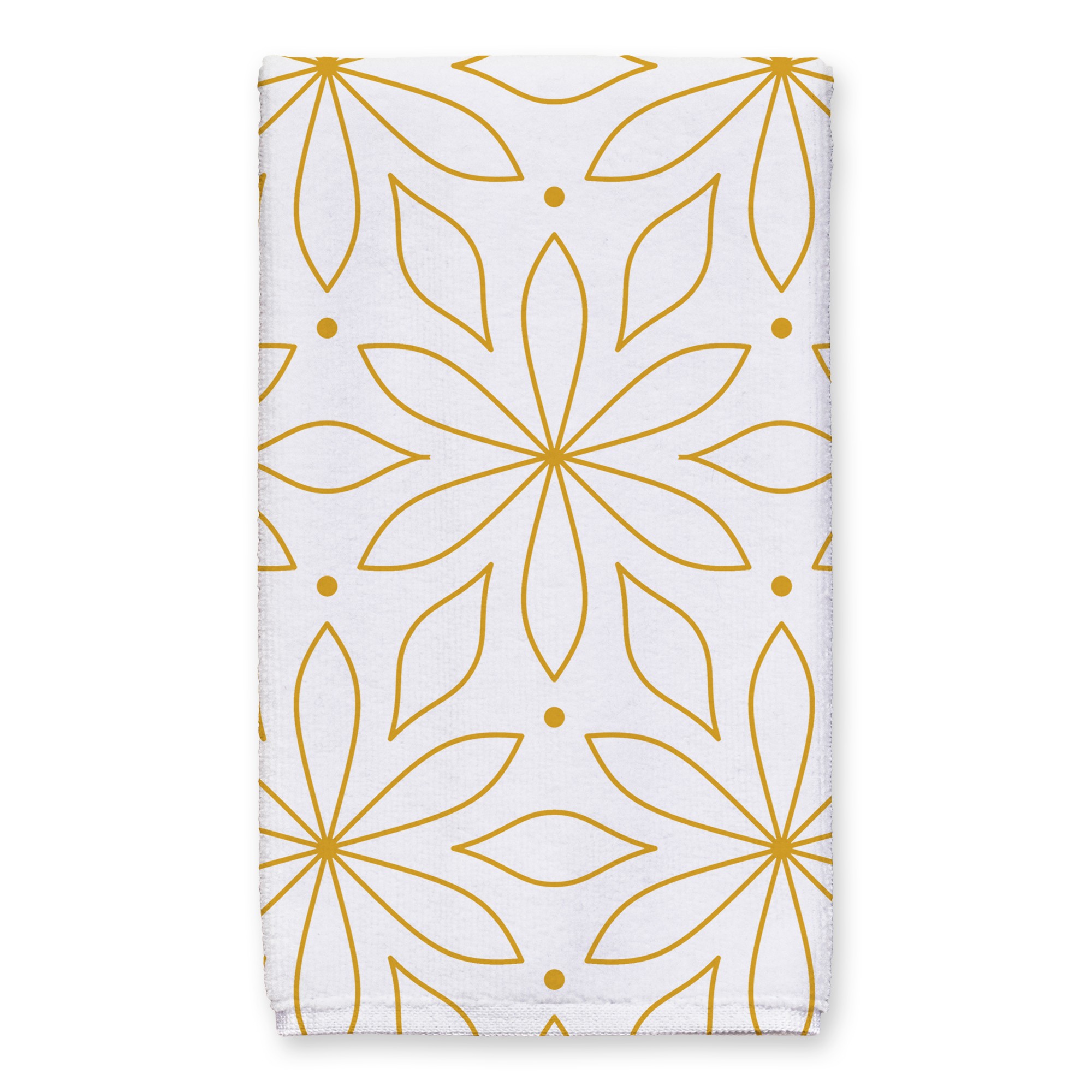 Star Flower Pattern  Tea Towel
