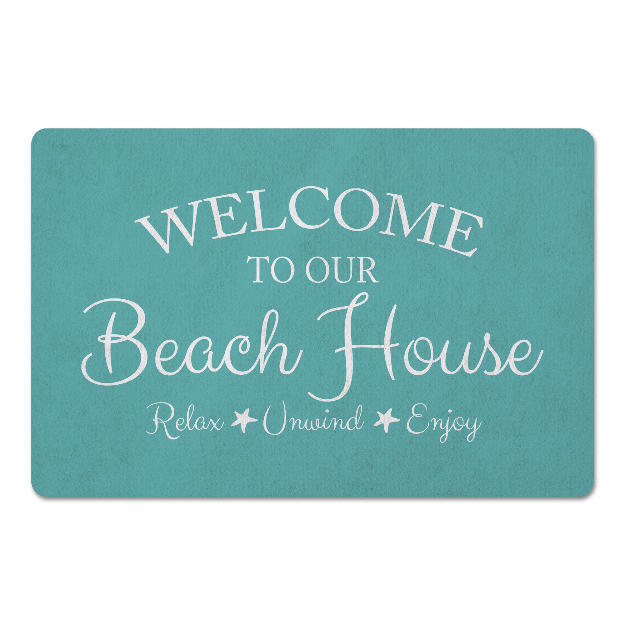 Welcome Beach House Teal Textiles