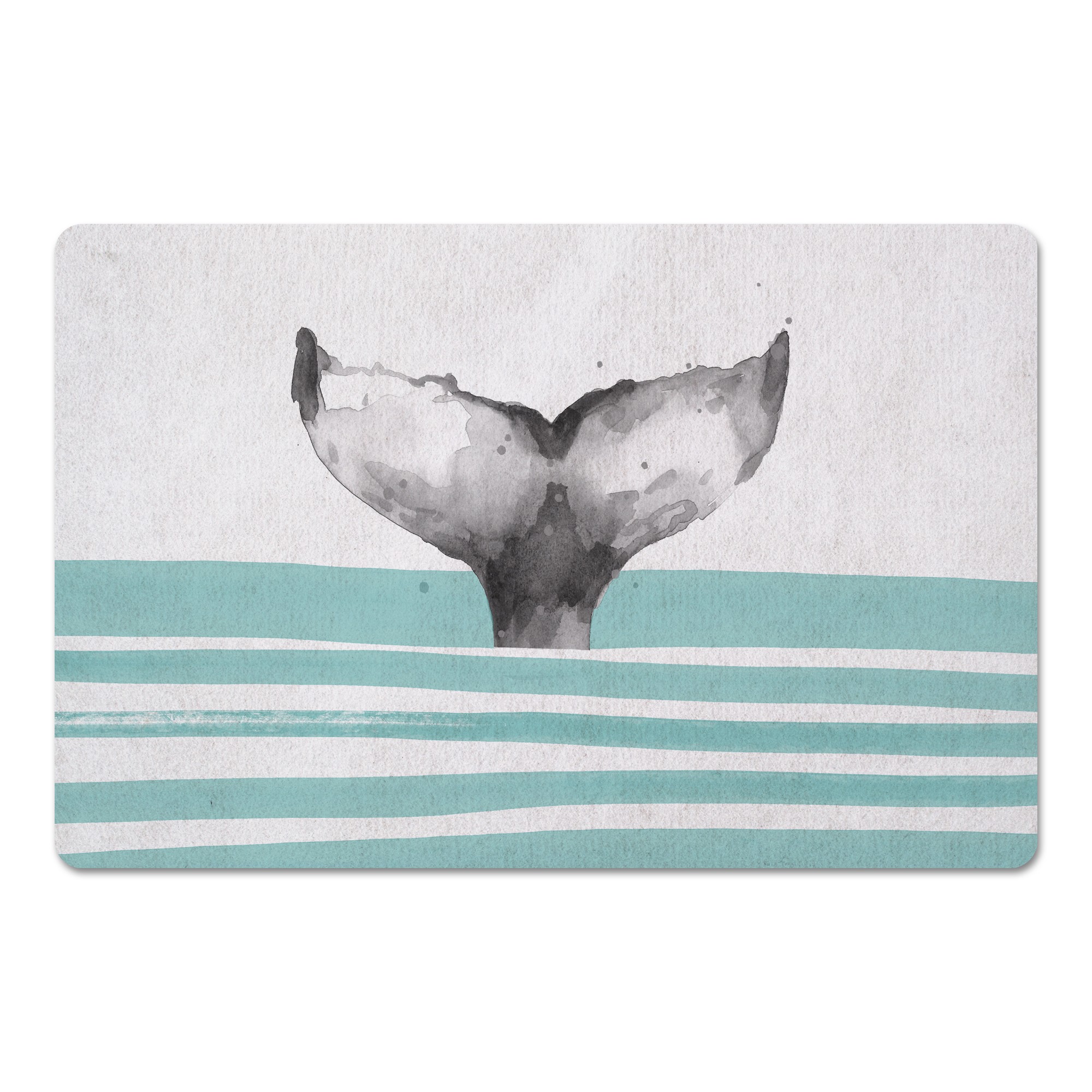 Whale Tail Stripes Teal Textiles