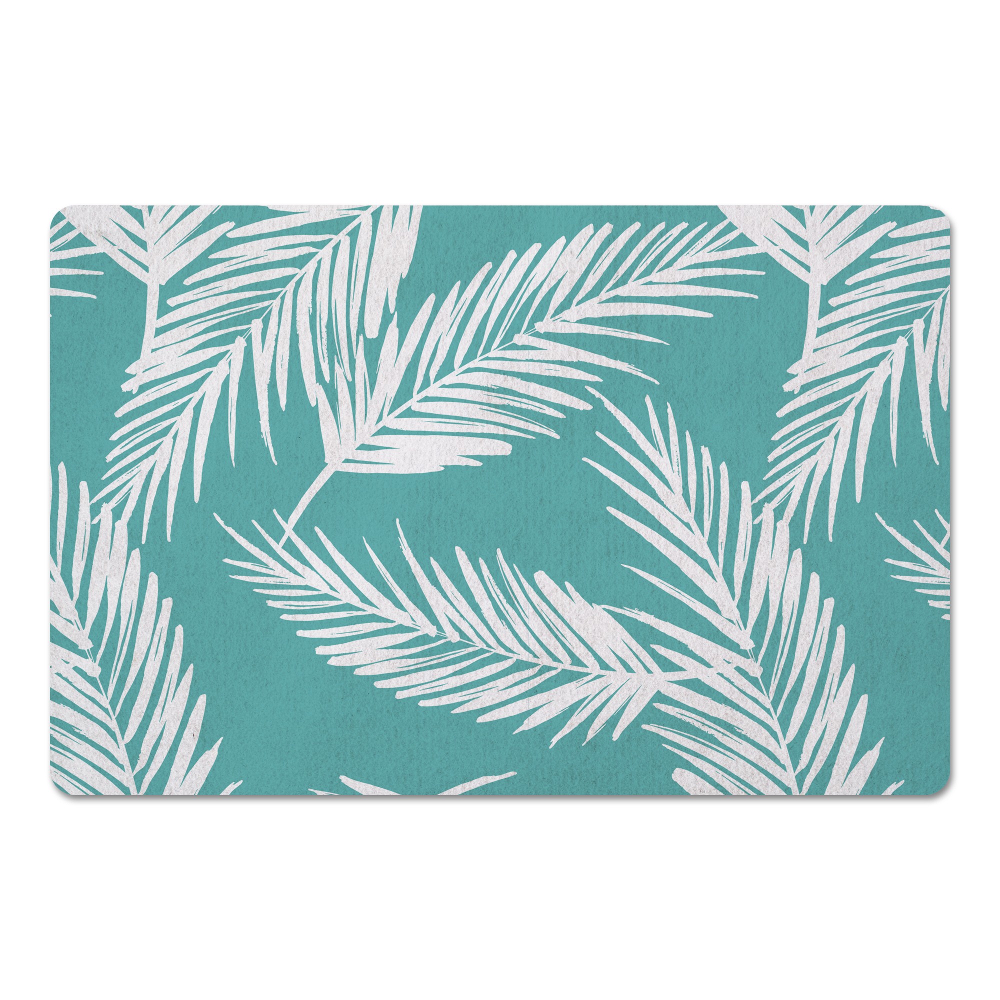 Nature Palm  Teal Textiles