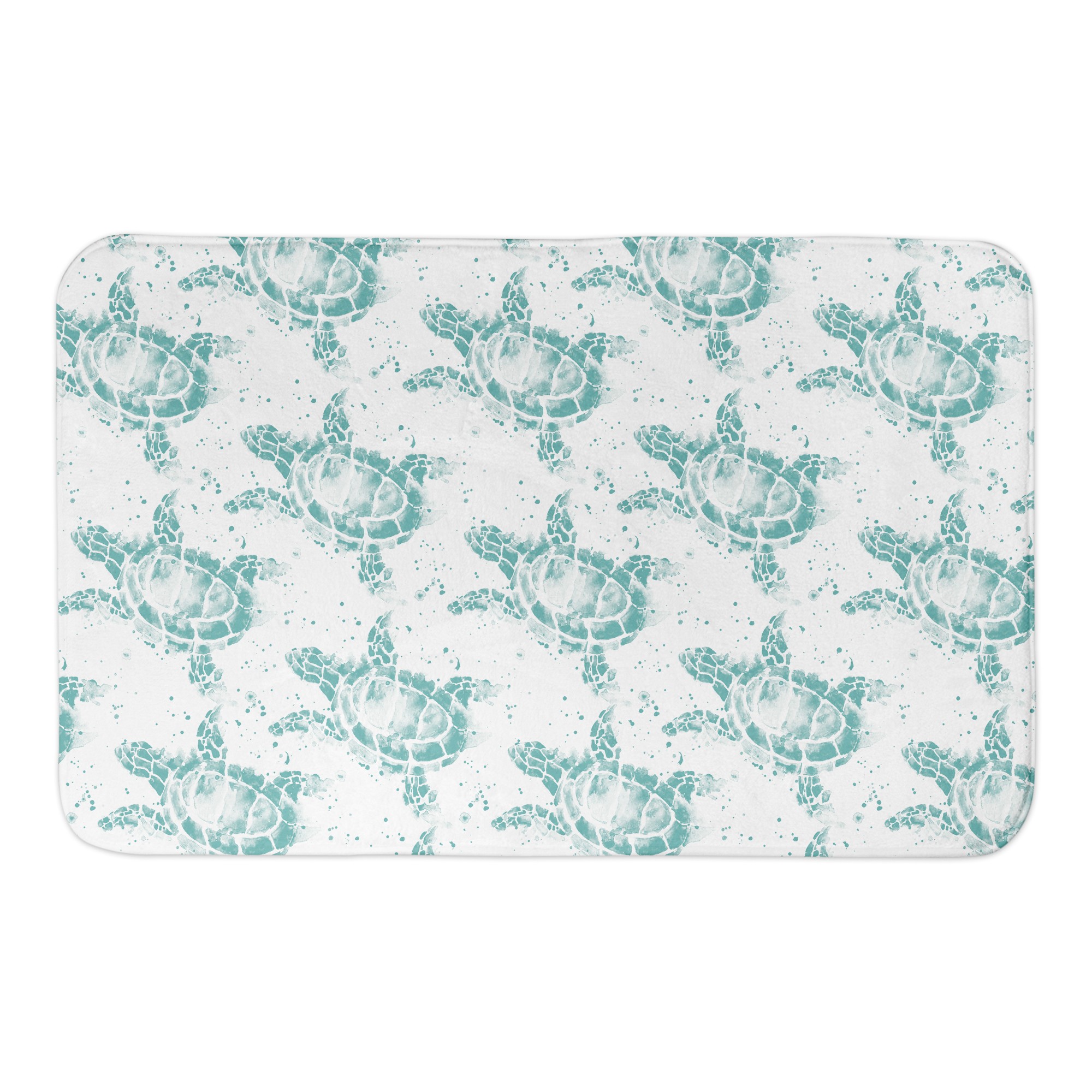 Splatter Sea Turtle Bath Mat