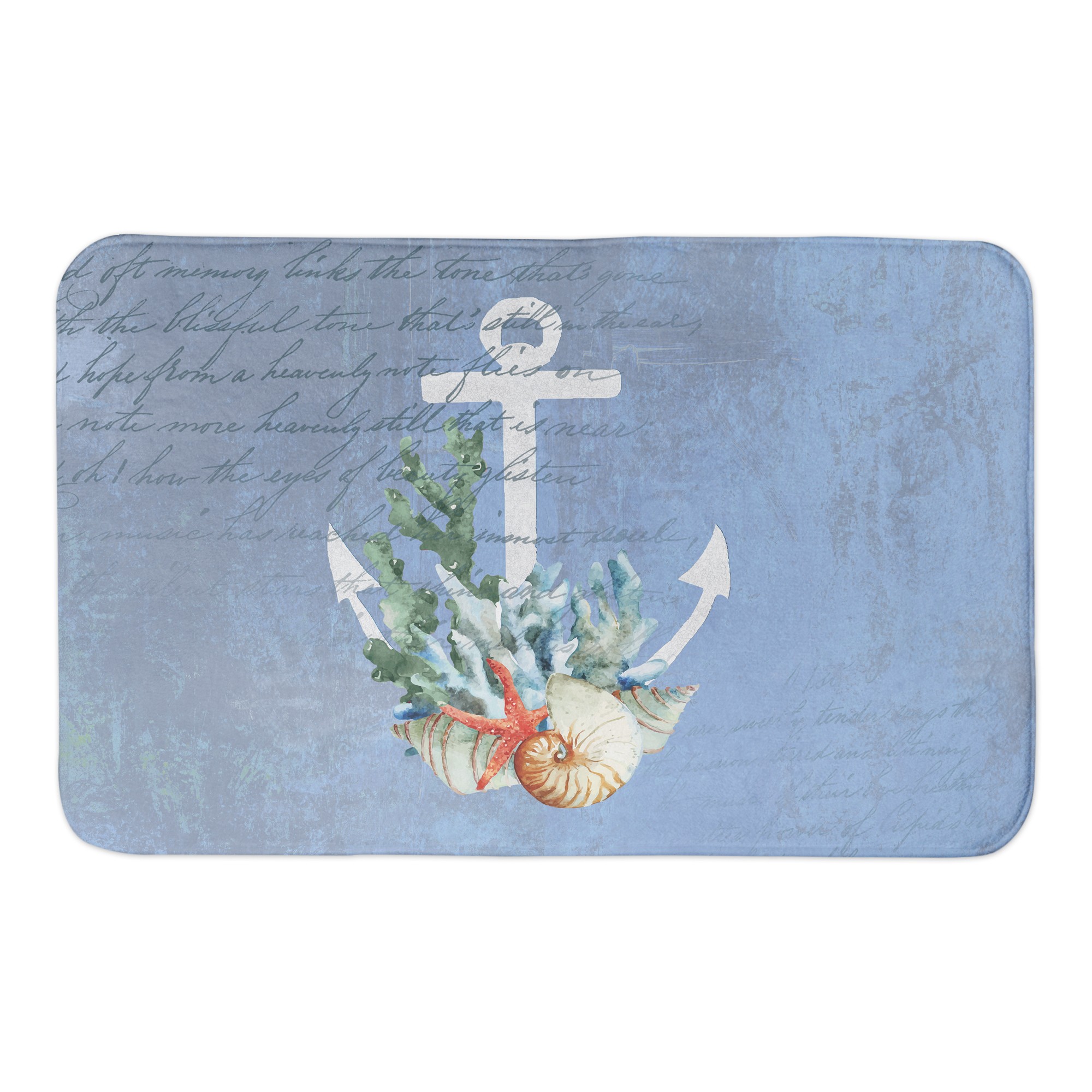 White Anchor On Bath Mat