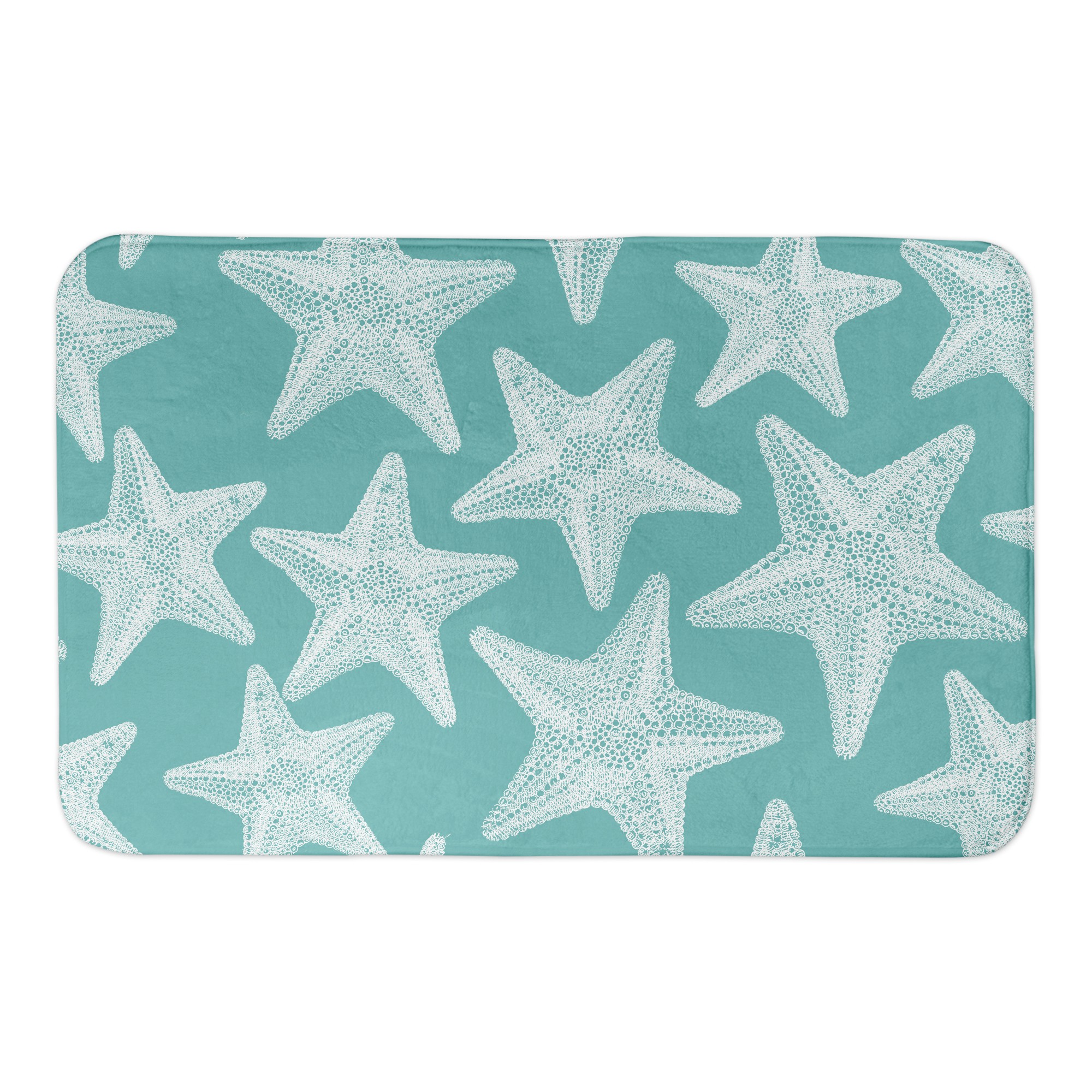 Starfish Teal Bath Mat