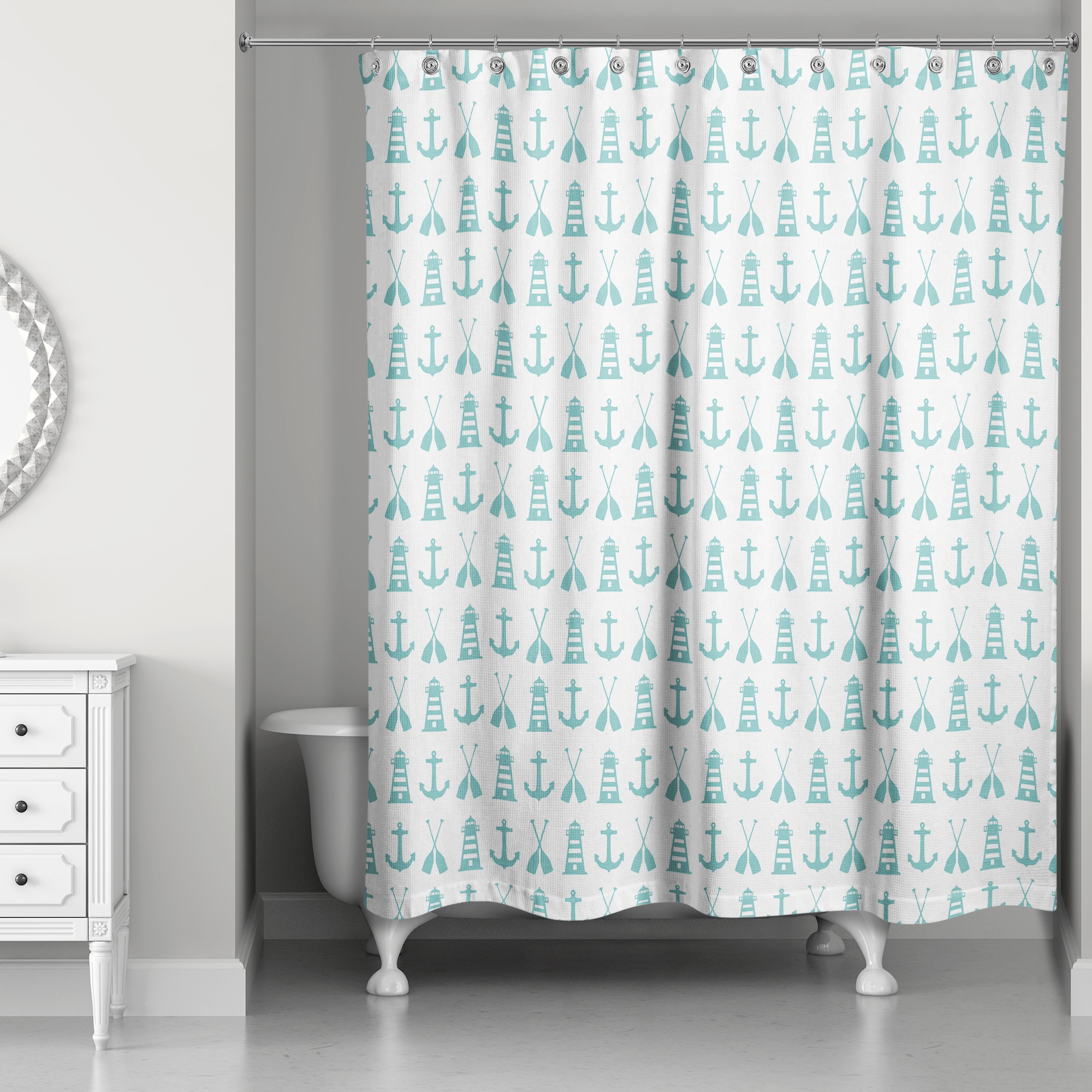 Nautical Icons Shower Curtain