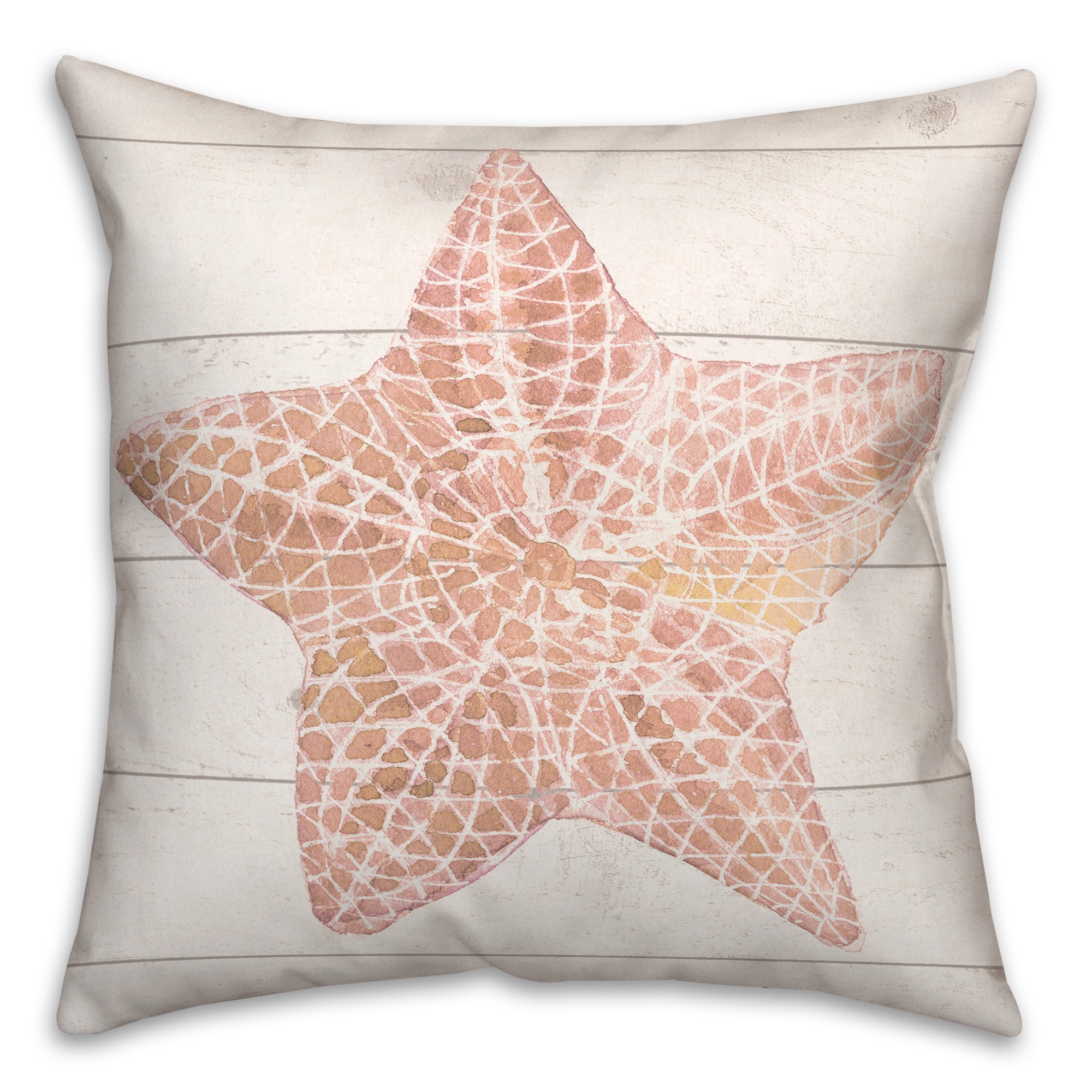Starfish Watercolor Pillow
