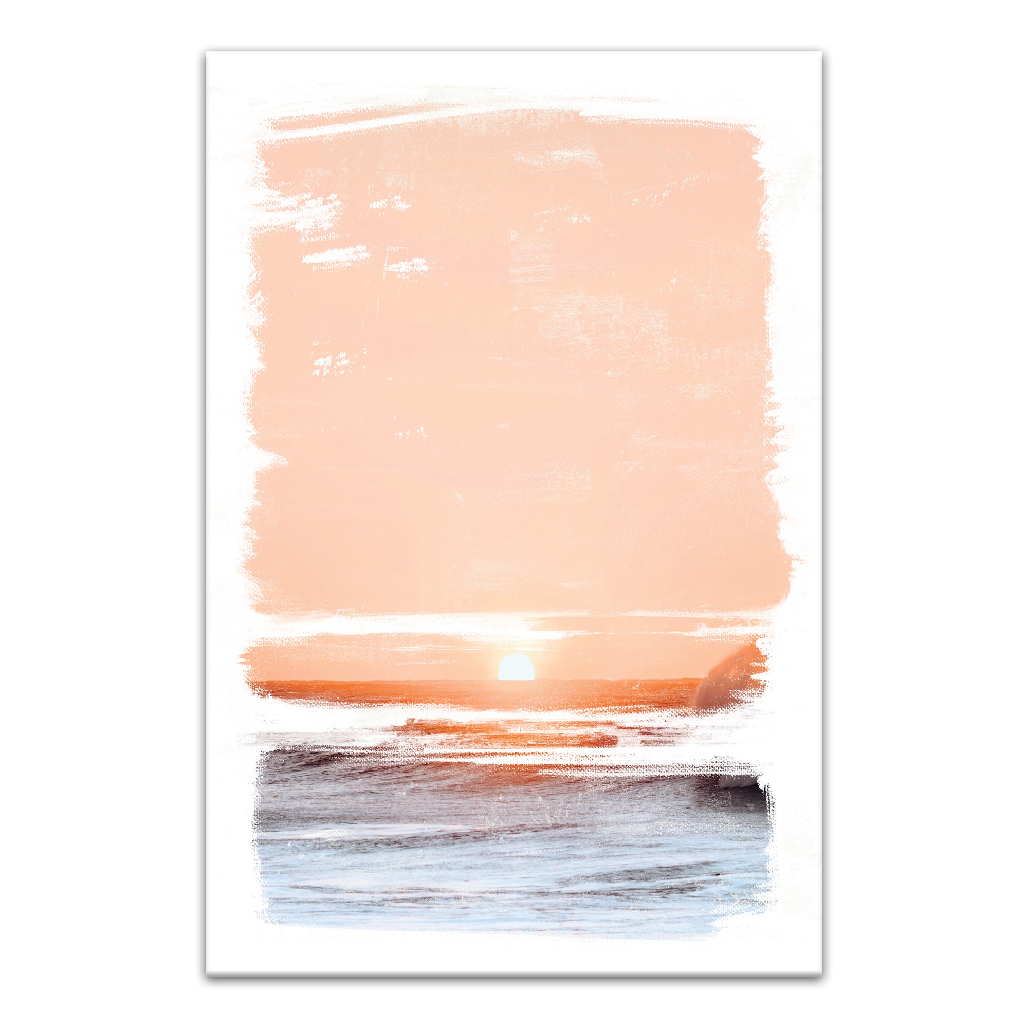 Peach And Blue Sunrise 12x18 Canvas Wall Art