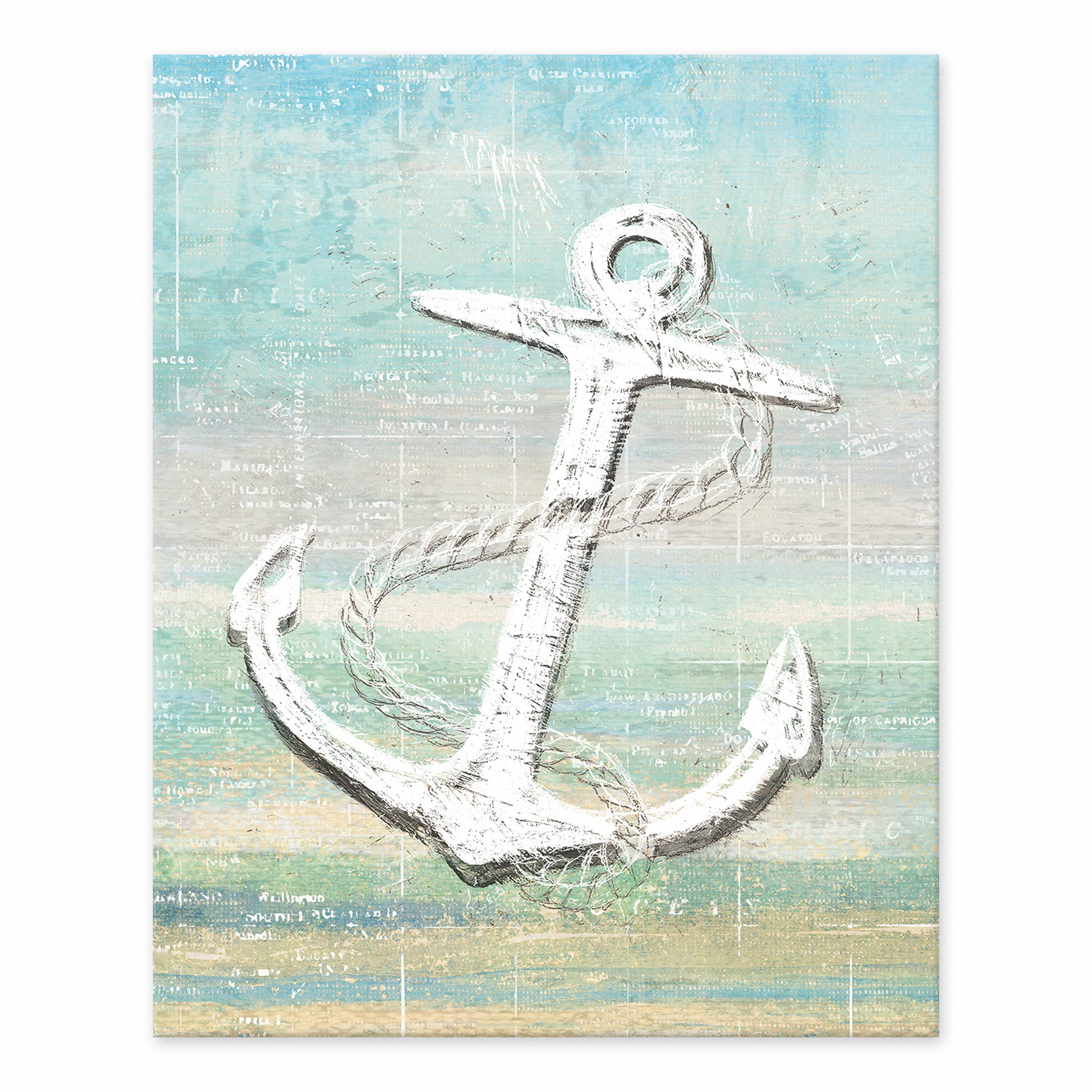 Rustic Anchor Painting 8x10 Tabletop Canvas