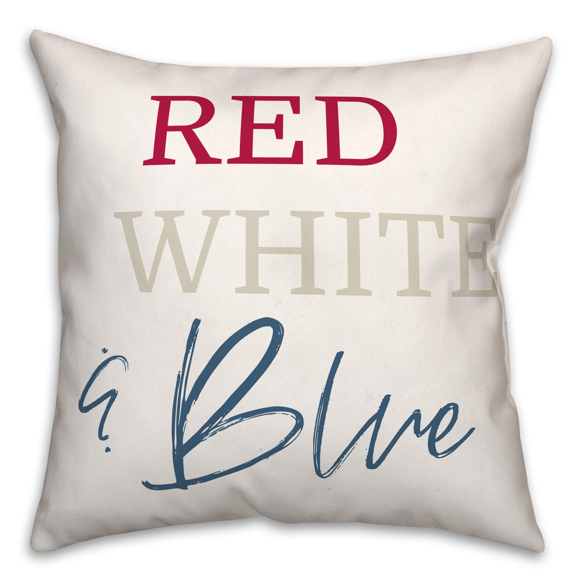 Red White And Blue 18x18 Spun Poly Pillow