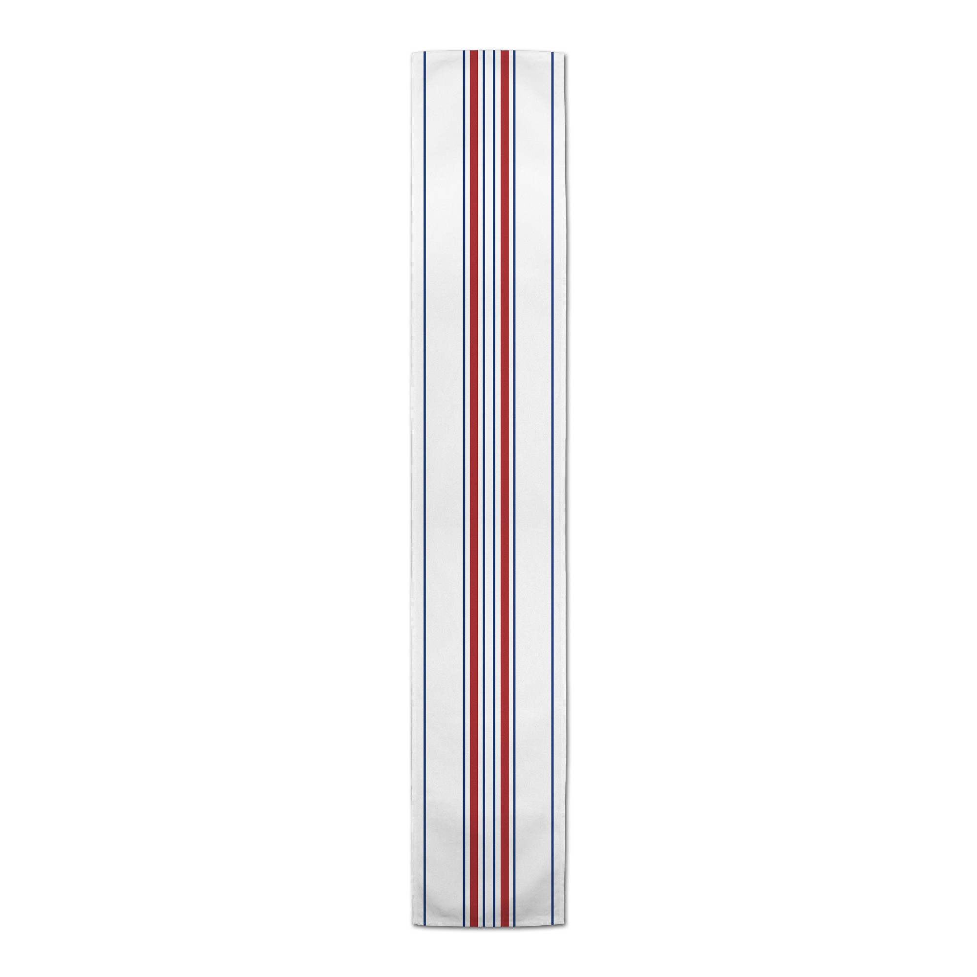 Red White And Blue Stripes Poly Twill Runner