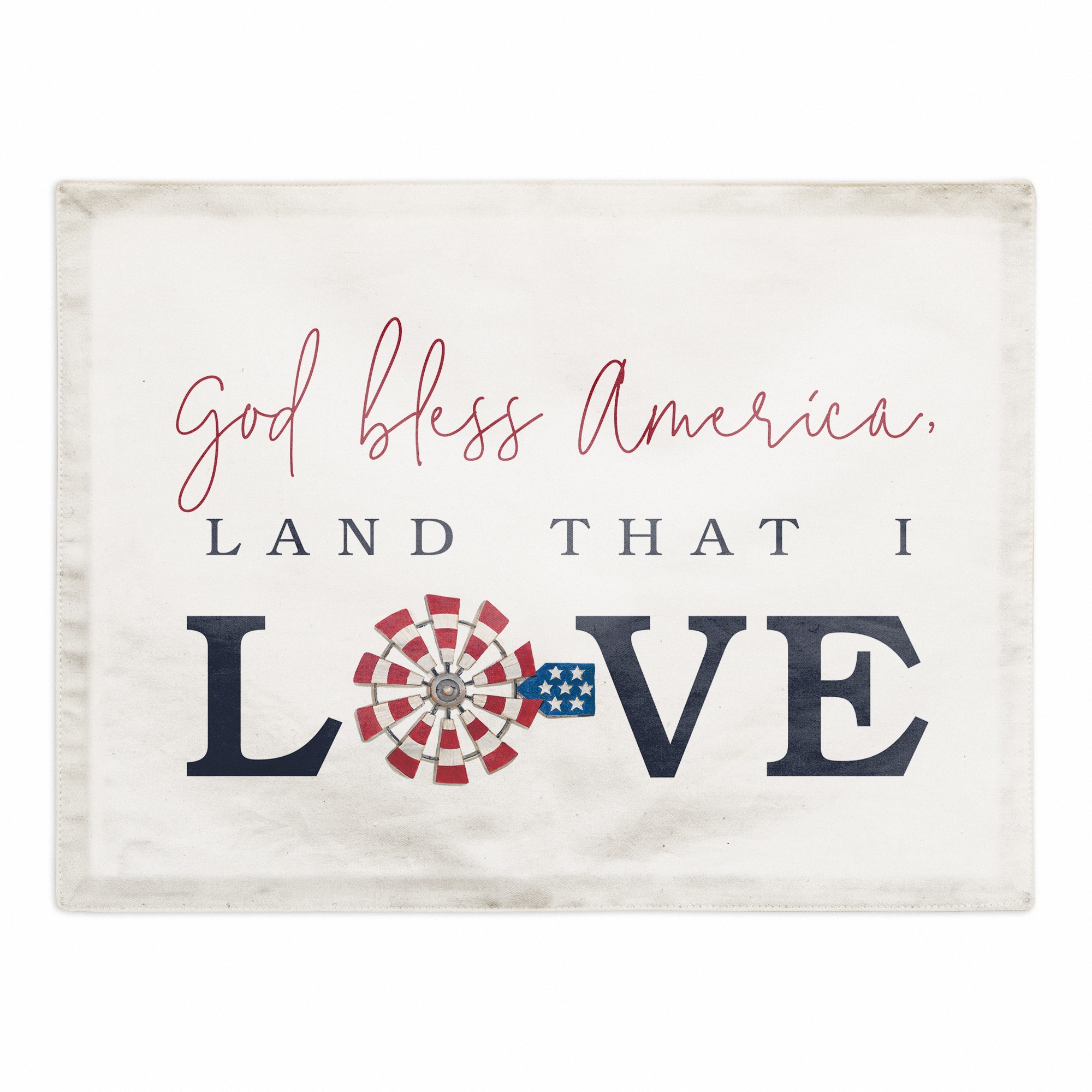 God Bless America Land That I Love 18x14 Twill Placemat