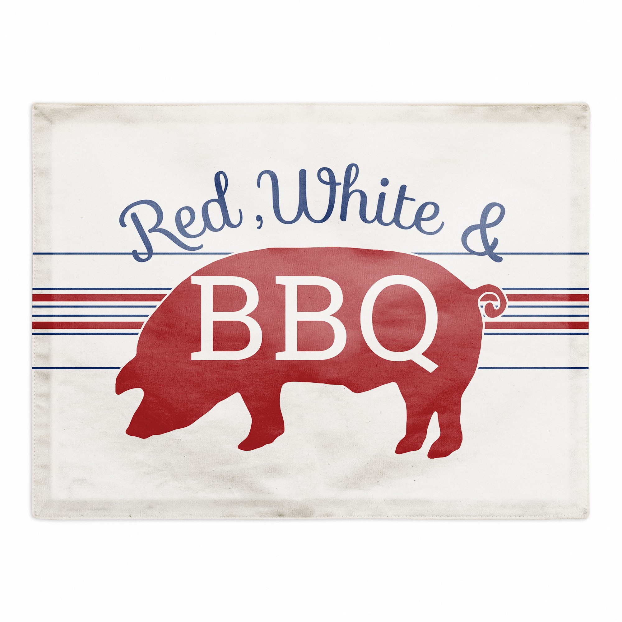 Red White And BBQ 18x14 Twill Placemat